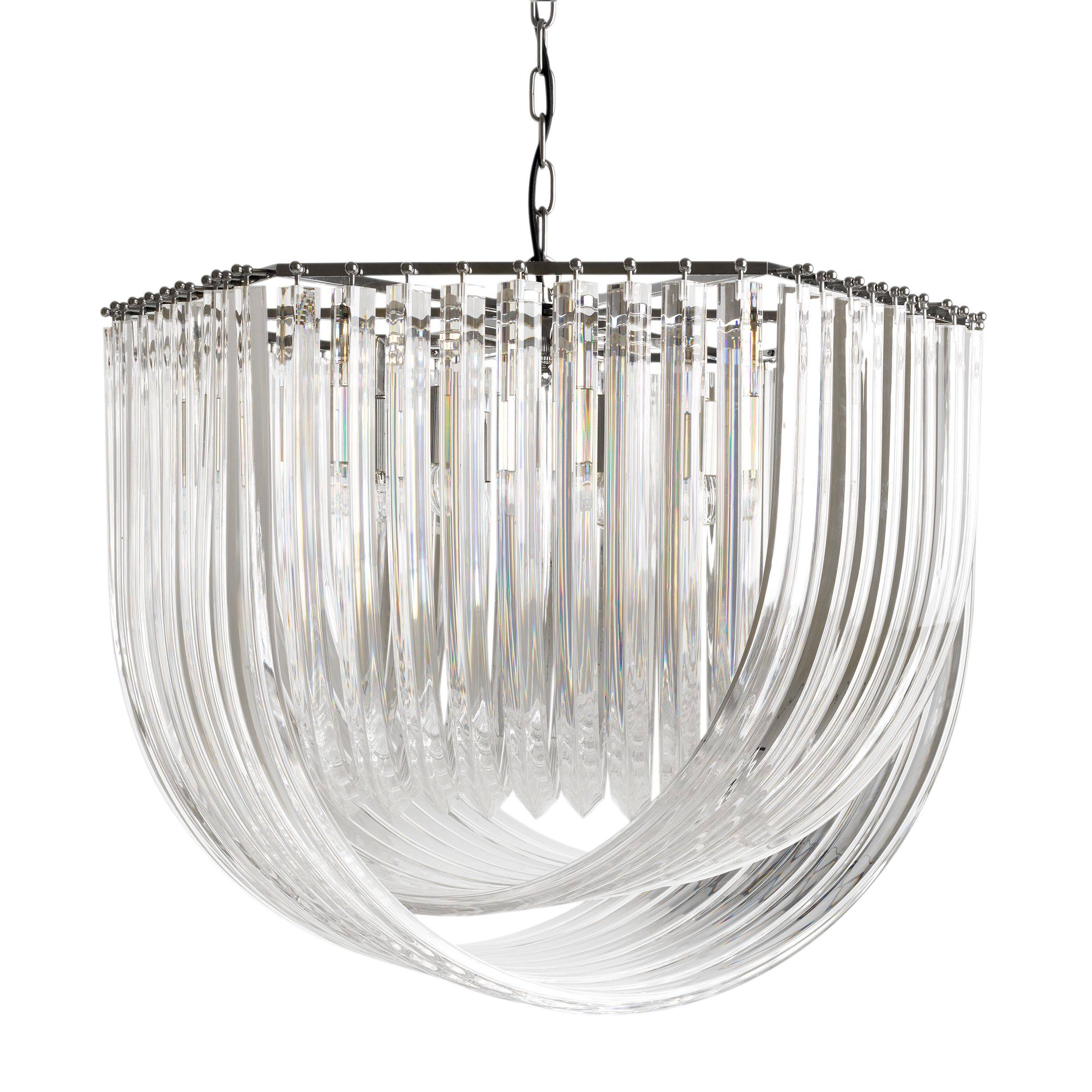 Hyères Modern Chandelier - Nickel