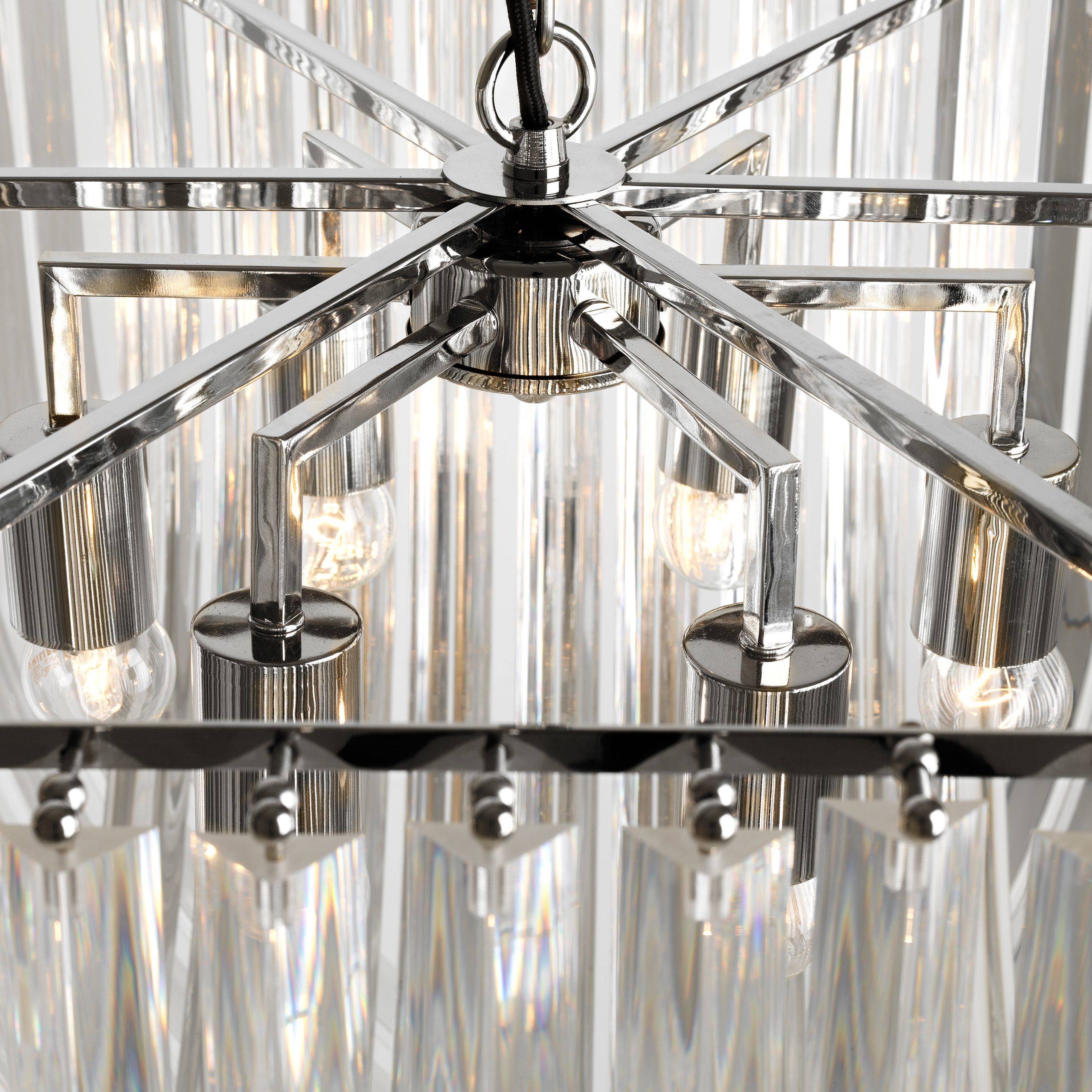 Hyères Modern Chandelier - Nickel