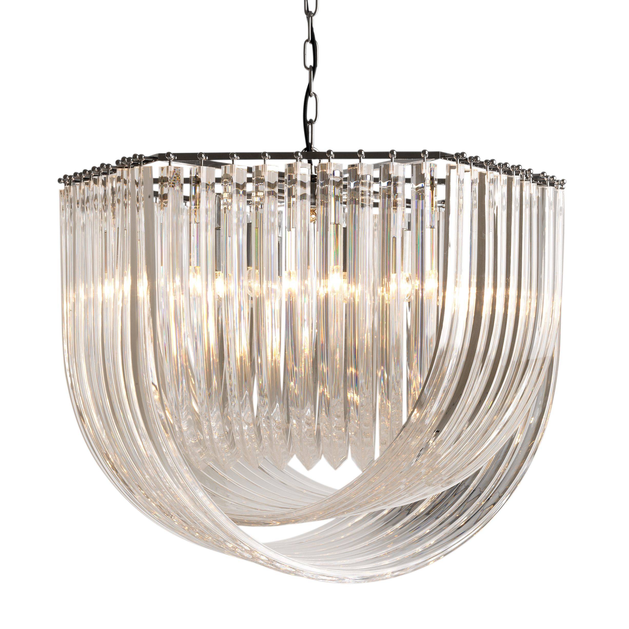 Hyères Modern Chandelier - Nickel