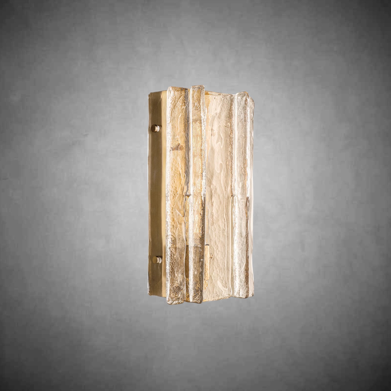 Mid-Century Lattic Glass Wall Sconce with Satin Nickel Finish