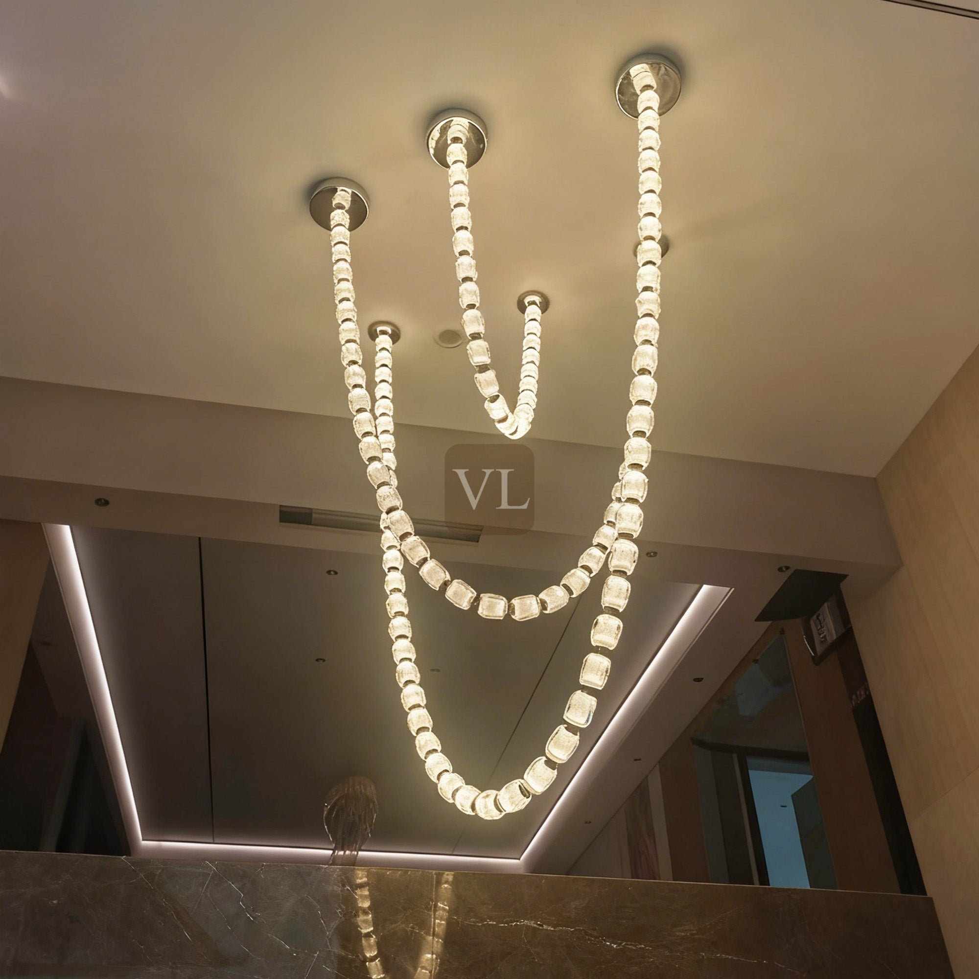 Modern Crystal Bead Chandelier