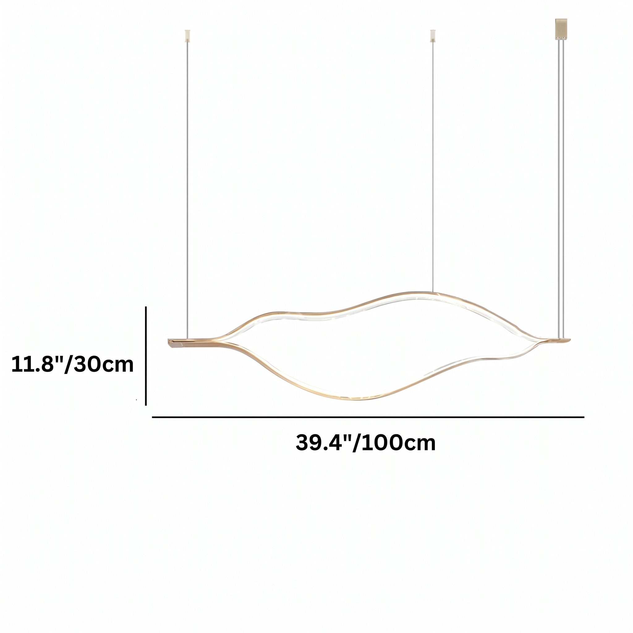 Modern Simple Aluminum Waving Chandelier