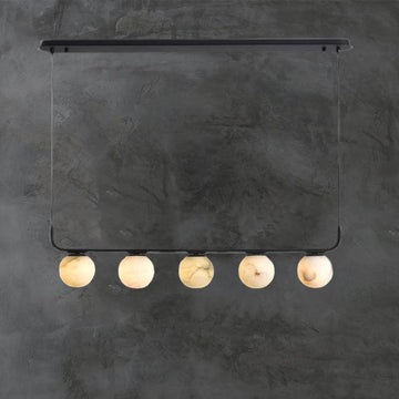 Modern Luxury Alabaster Global Kitchen Island Pendant 5 Lights