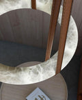 Modern Luxury Alabaster Chandelier, Halo Ring Chandelier