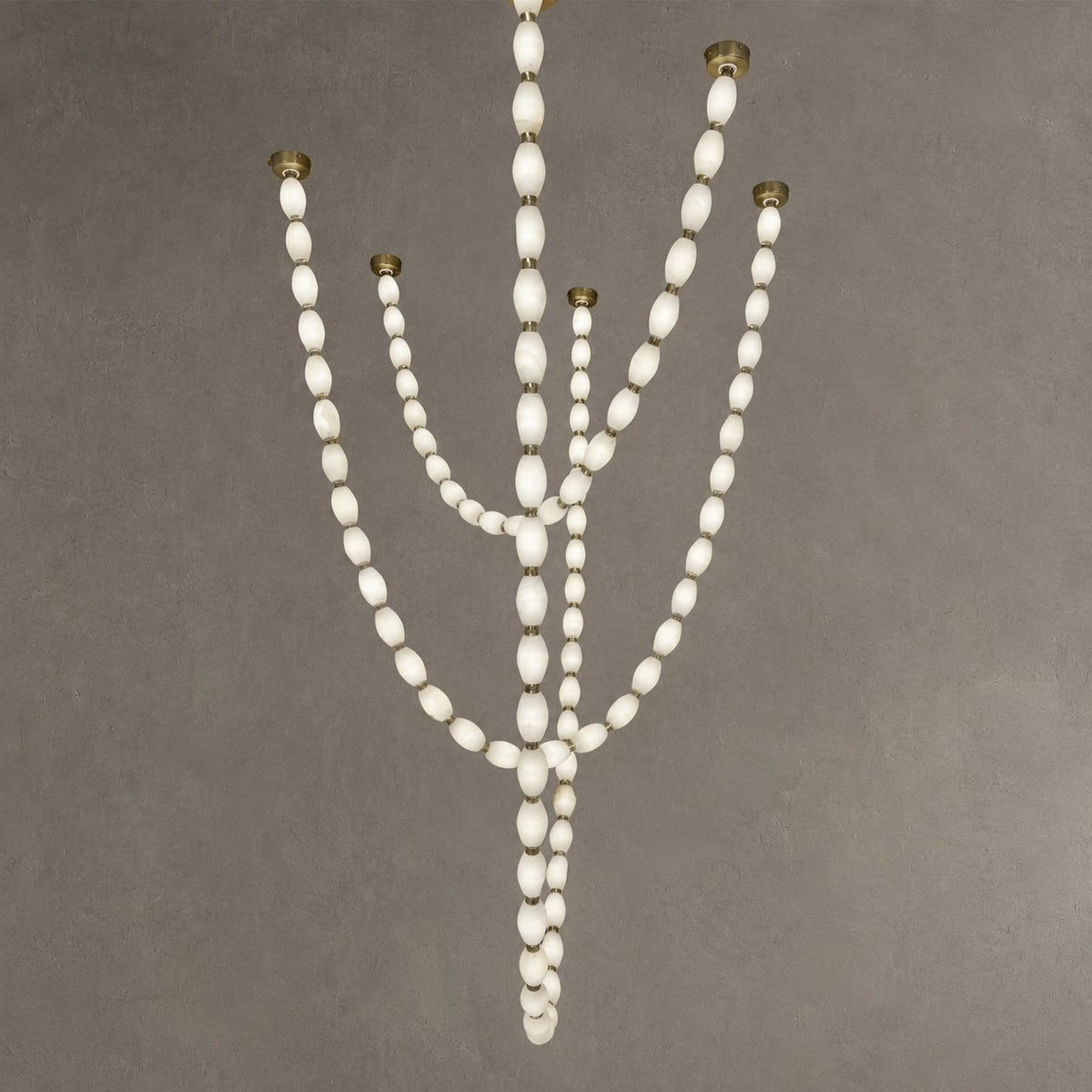 Modern Necklace Alabaster Cluster Chandelier