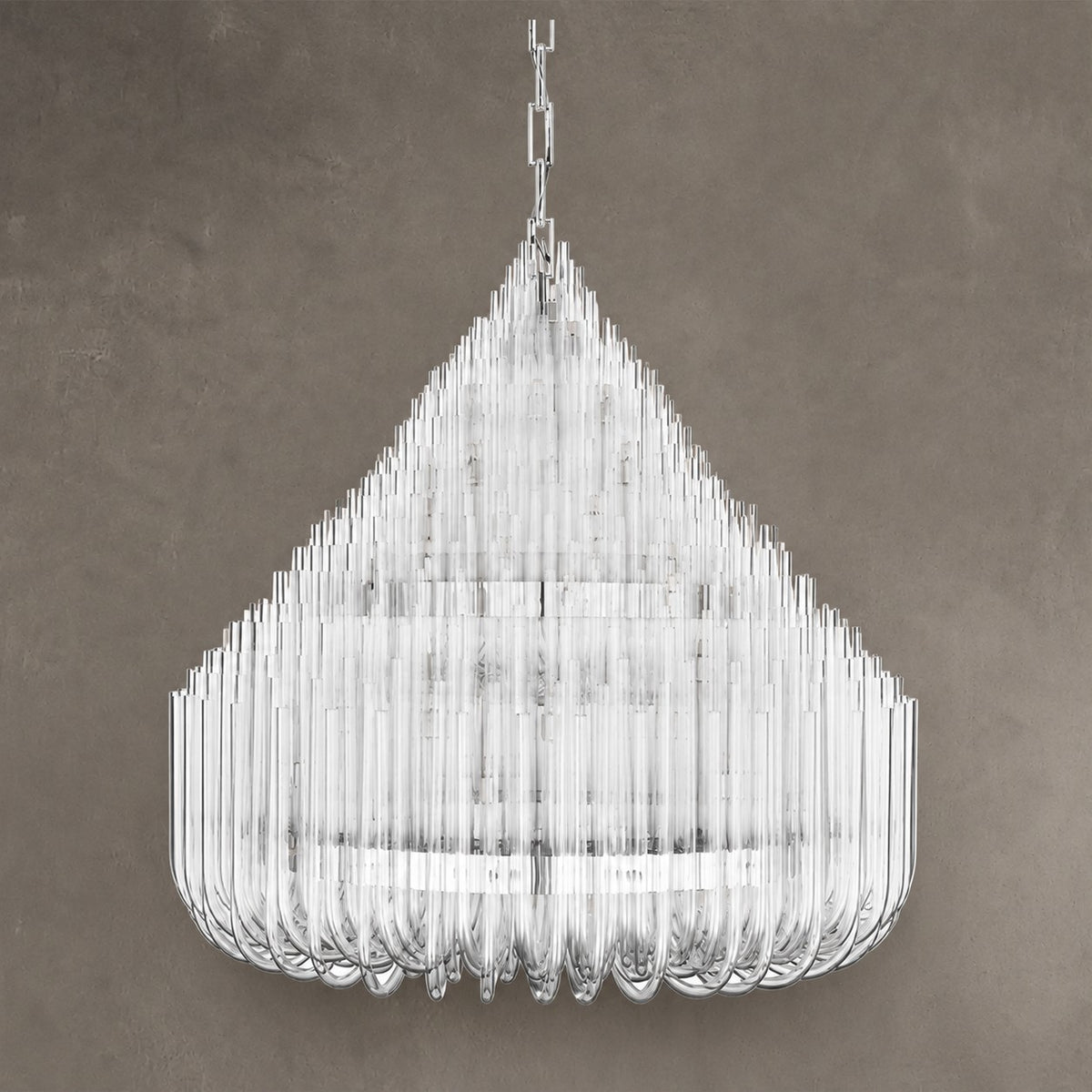 Extra Large Modern Tiers Clear Crystal Tubes Chandelier for Living Room/Hotel Lobby