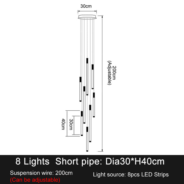 La Barra Staircase Foyer Chandelier