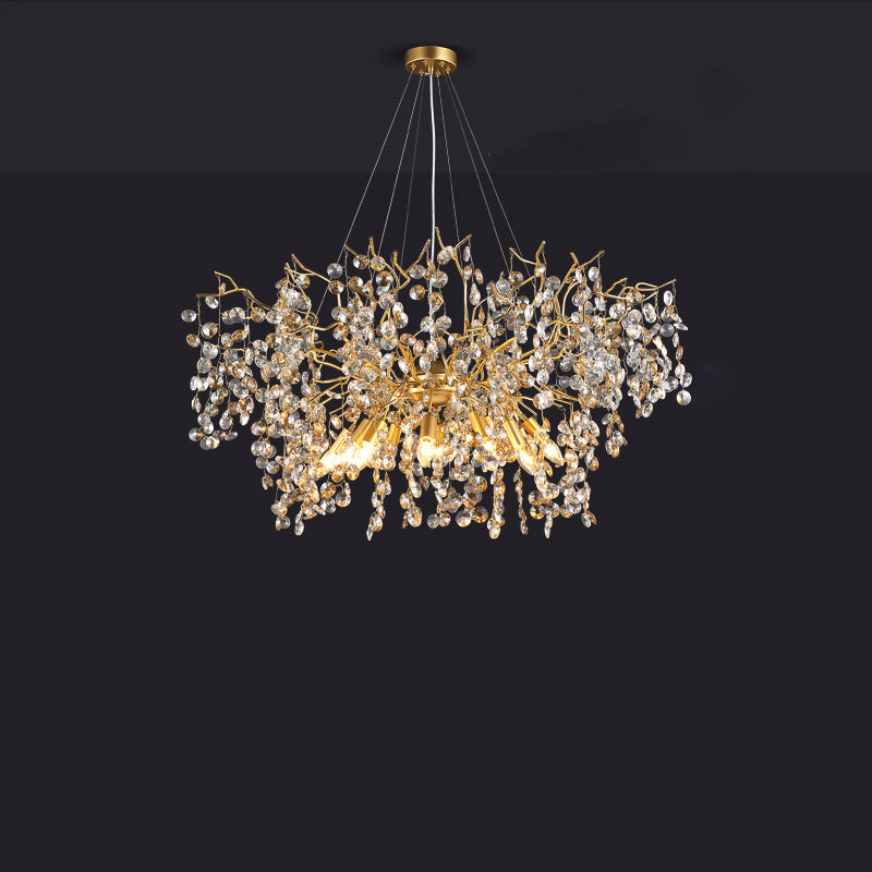 Luxury Crystal Branch Chandelier 39.4"D