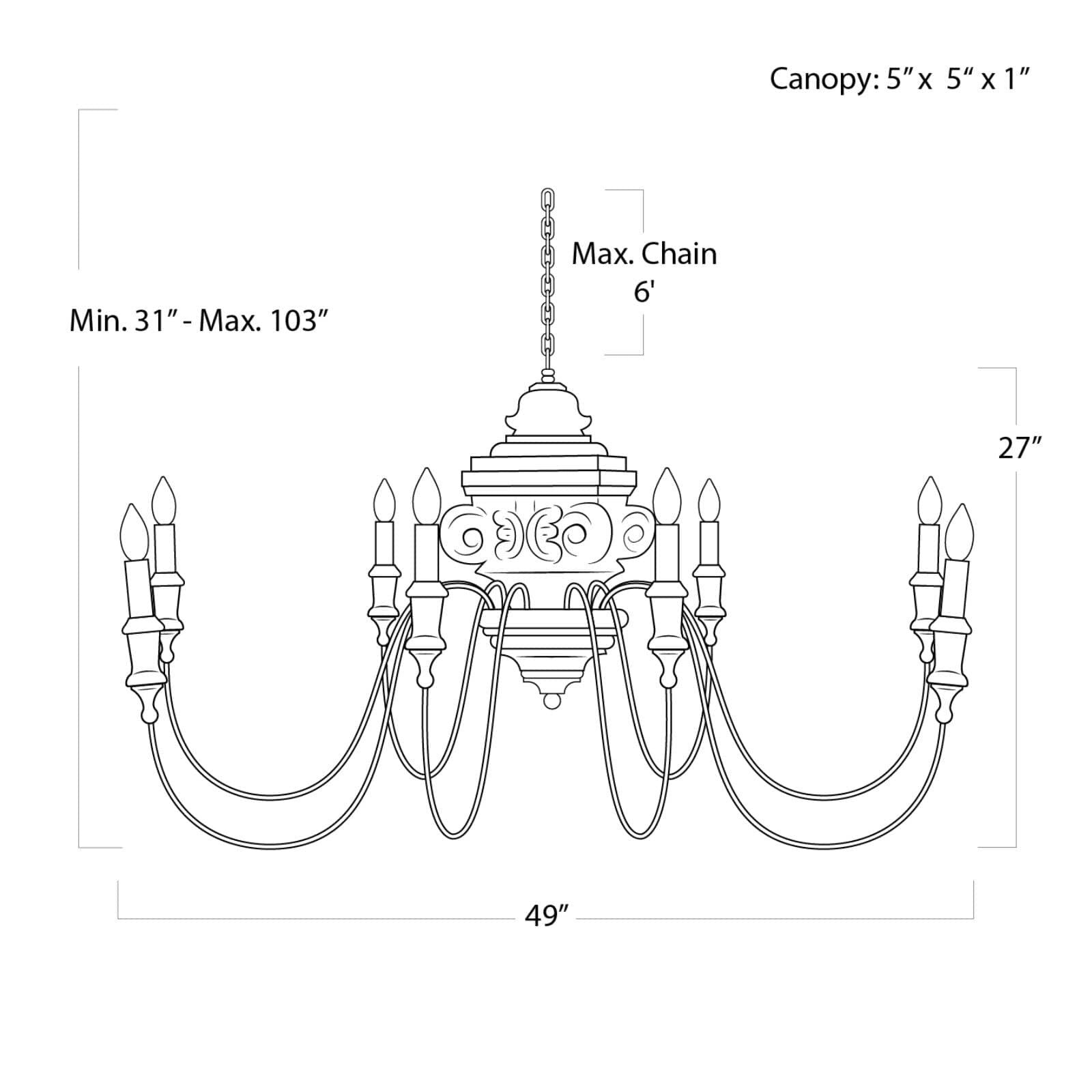 Lyrielle Carved Chandelier