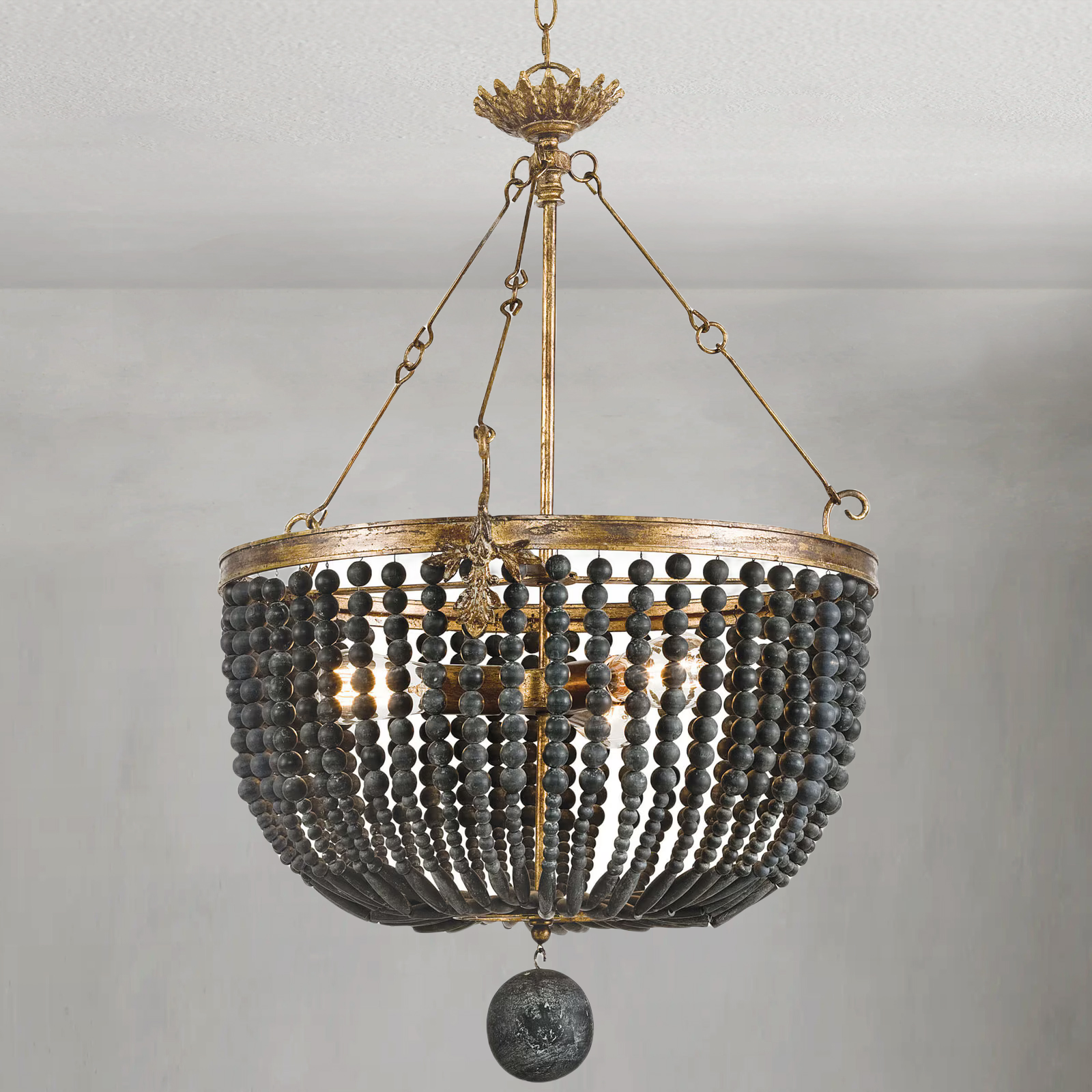 Magnelle Wood Bead Chandelier