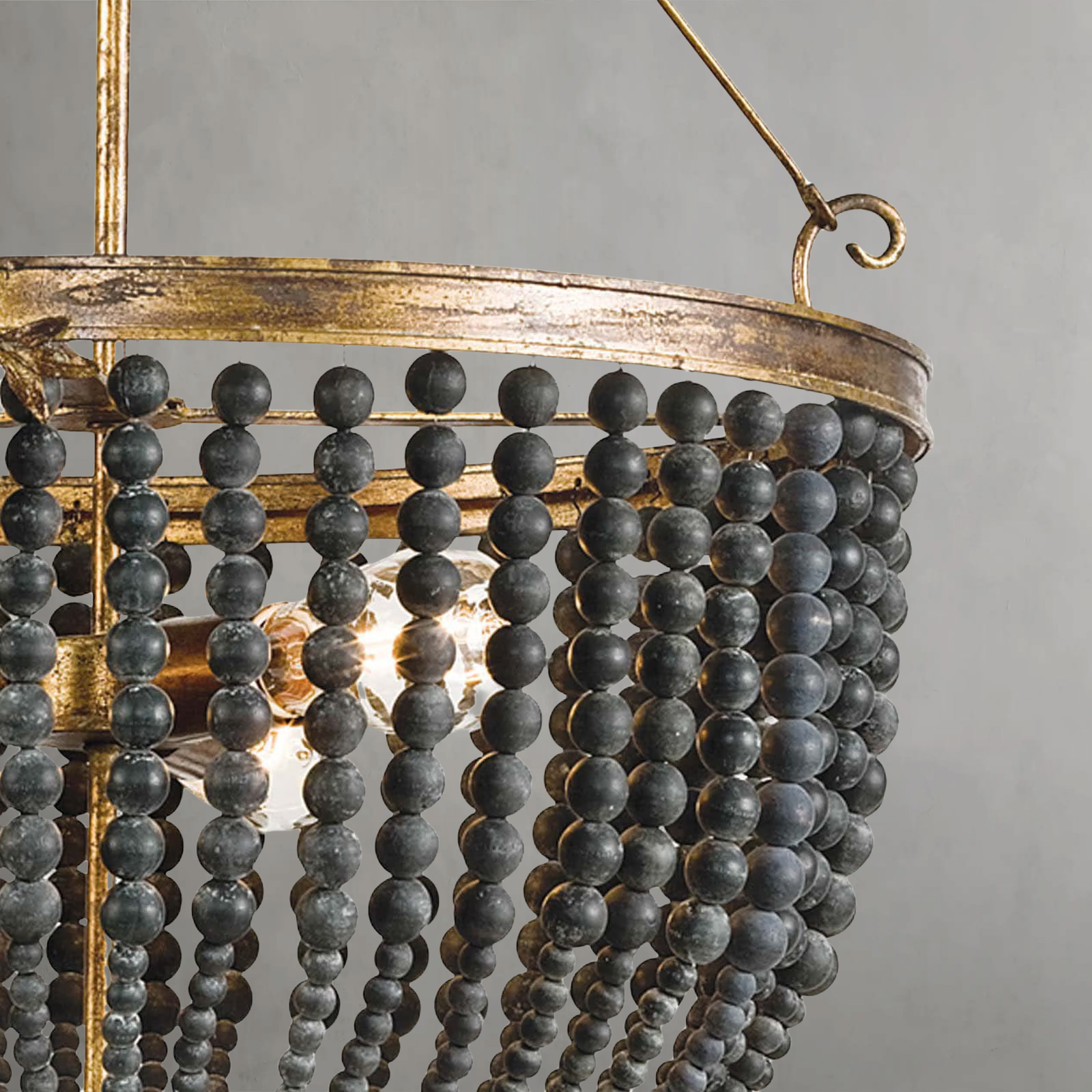 Magnelle Wood Bead Chandelier