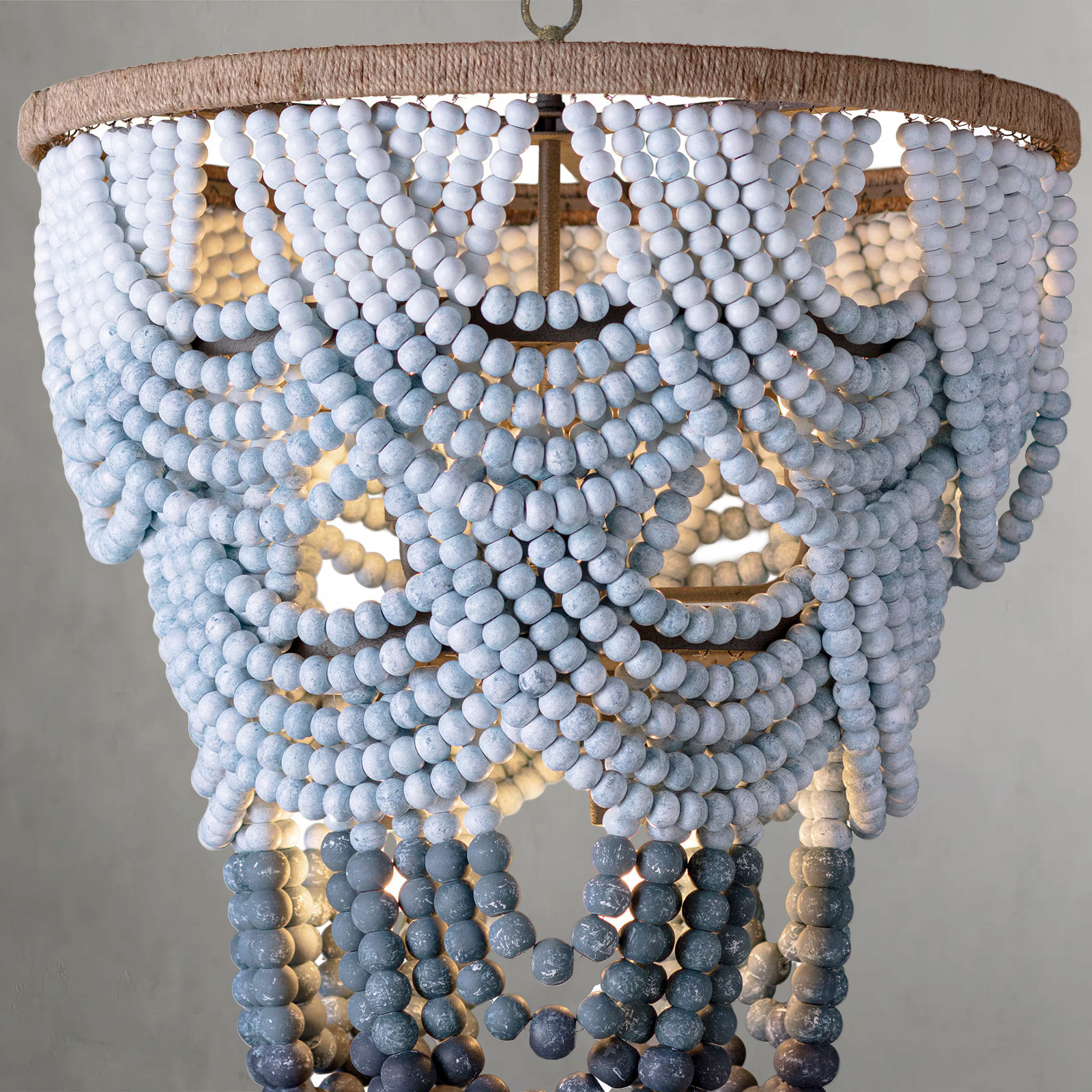 Chantelle Wood Bead Chandelier