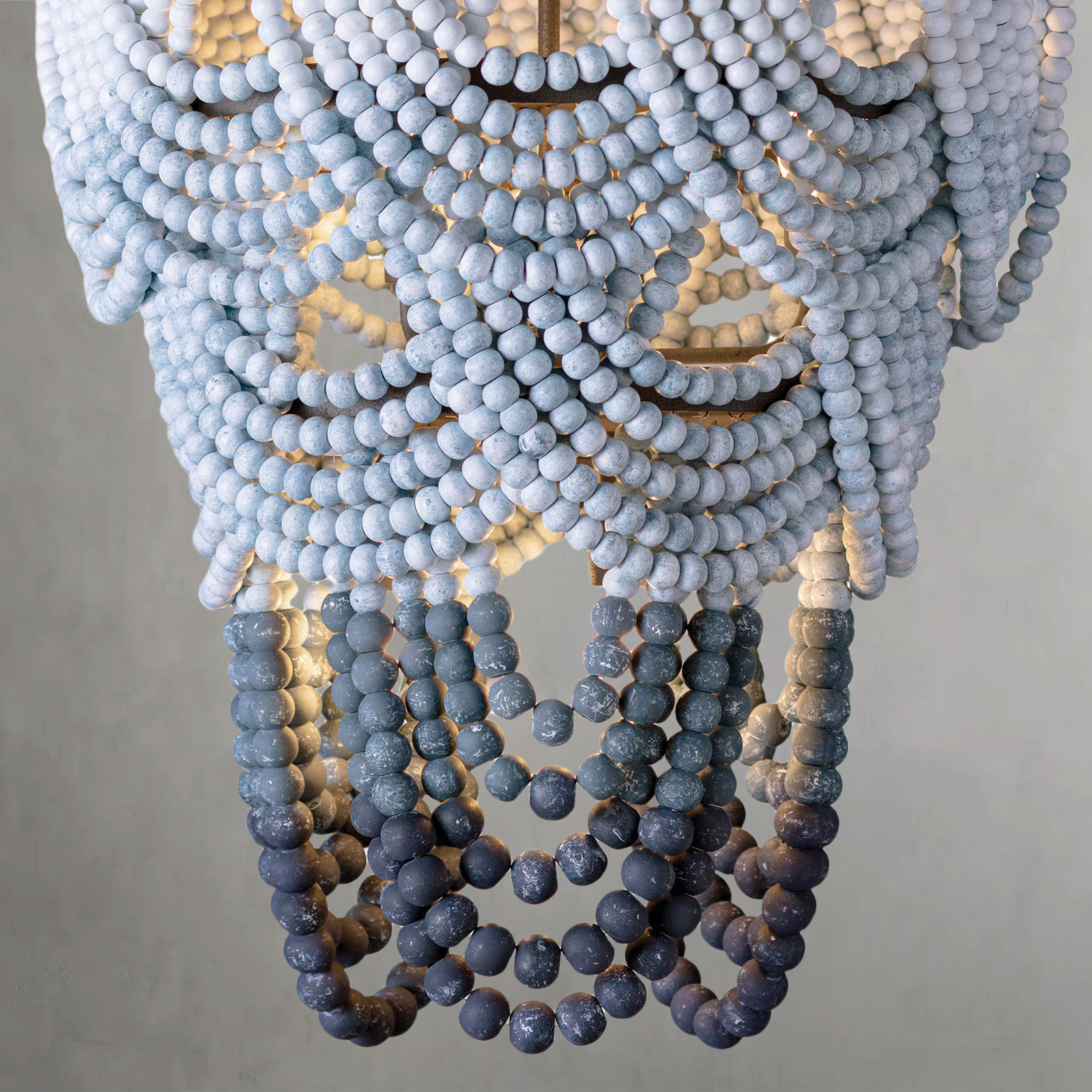 Chantelle Wood Bead Chandelier