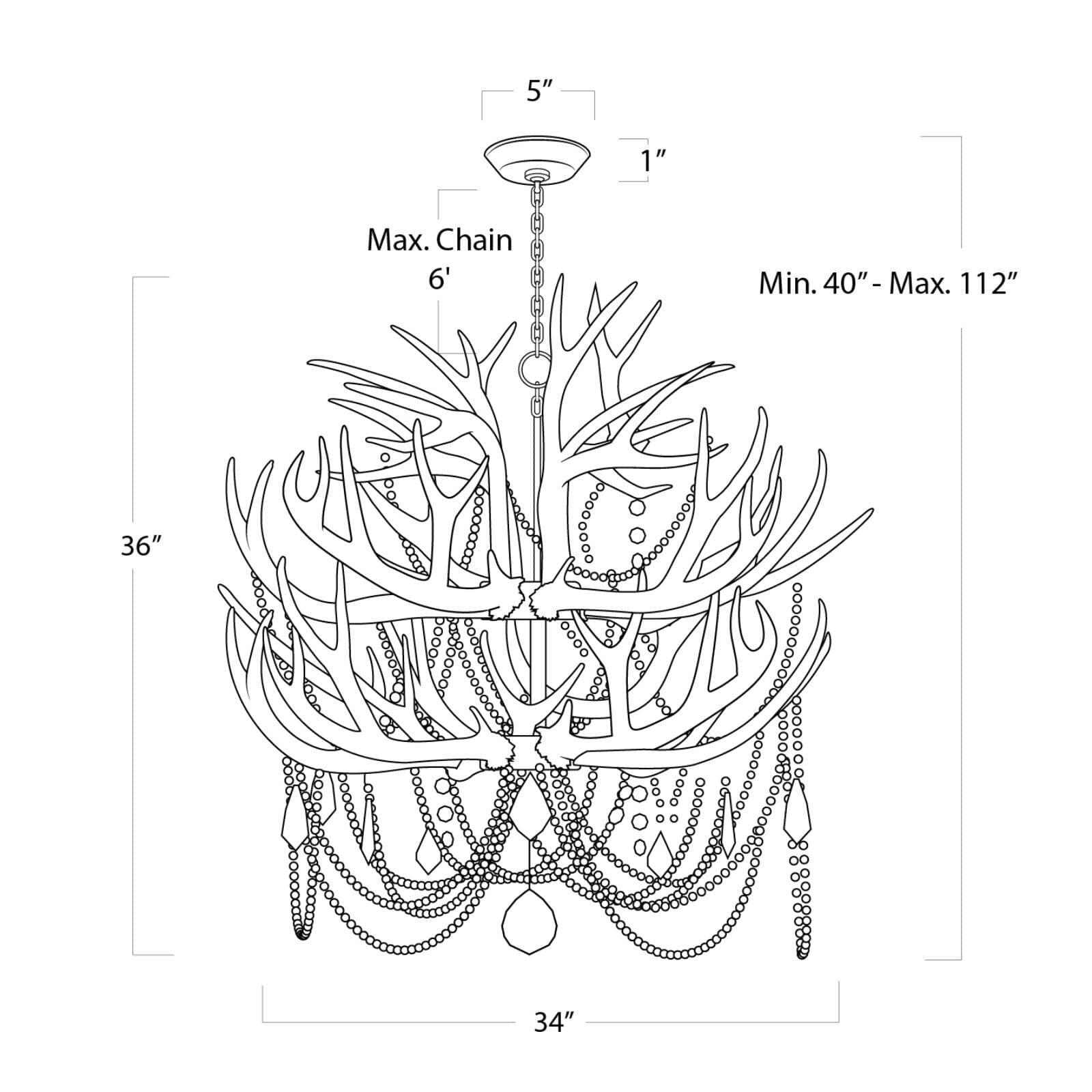 Velora Antler Chandelier