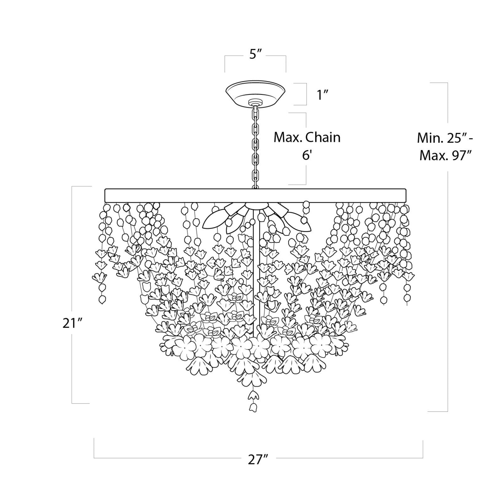 Dawnith Basin Chandelier