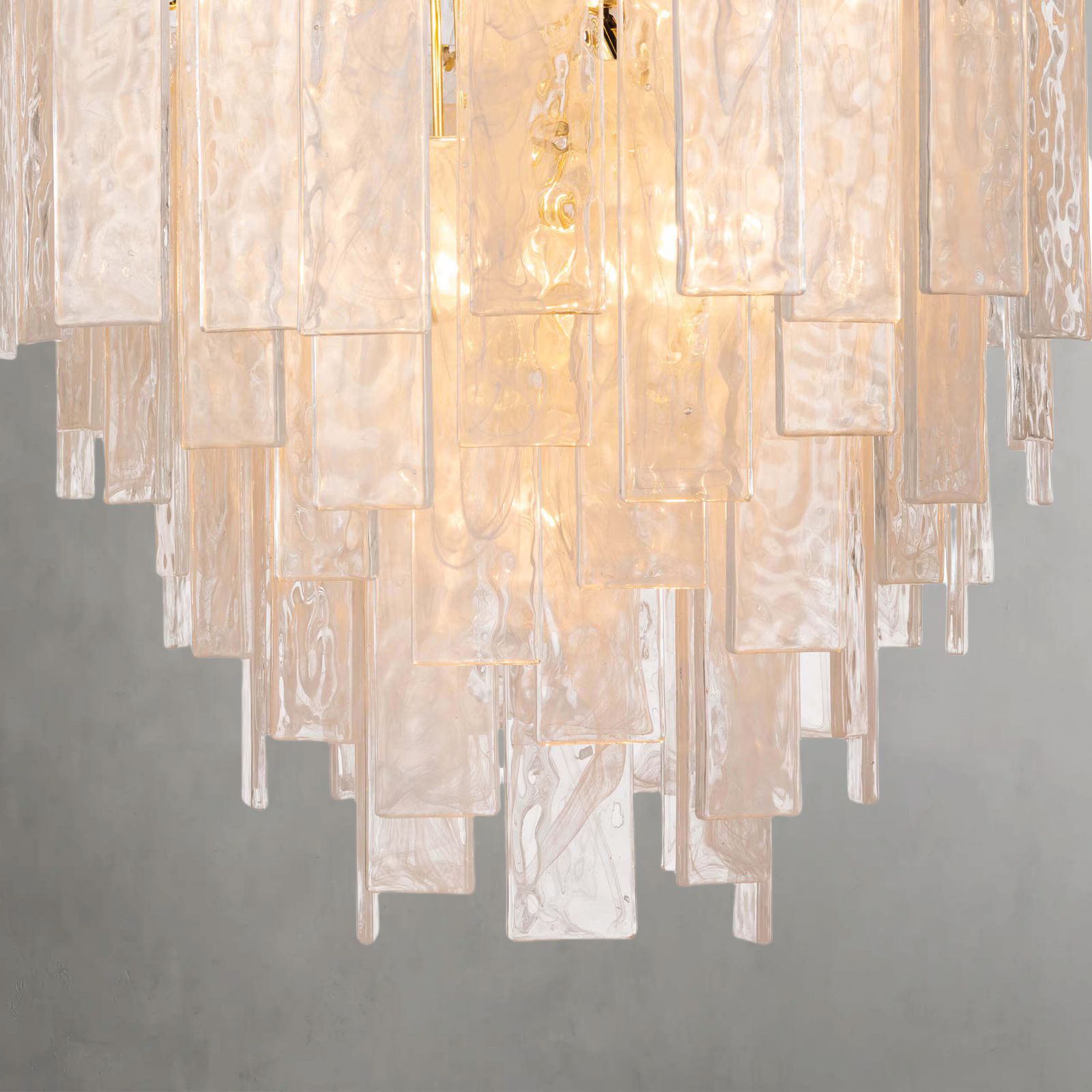 Tidelle Brass Clear Glass Chandelier Small