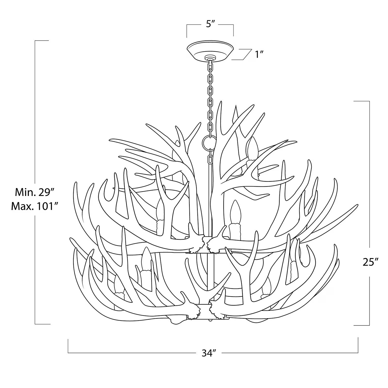 Nautine Antler Chandelier