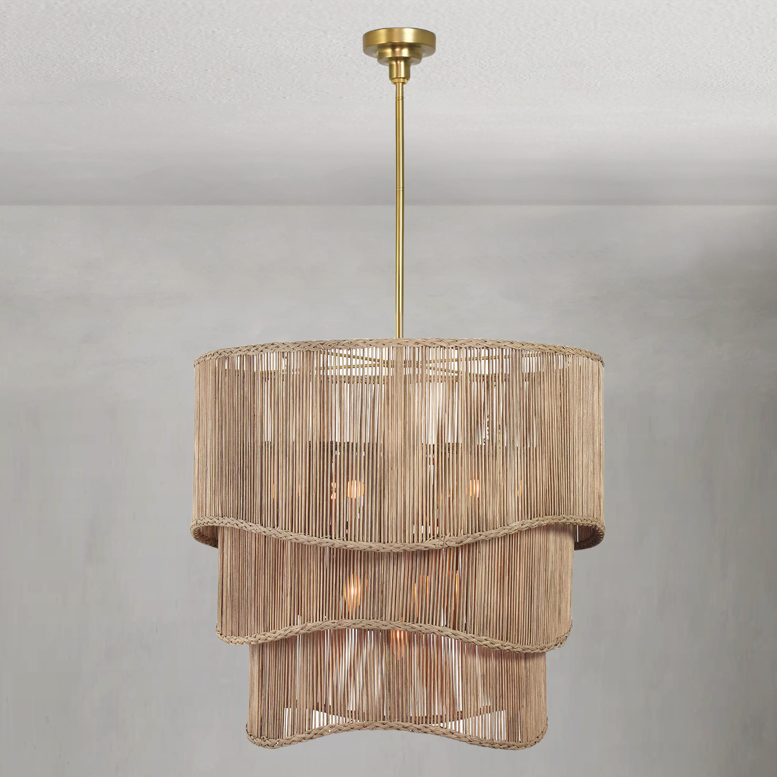 Valmont Natural Rattan Chandelier