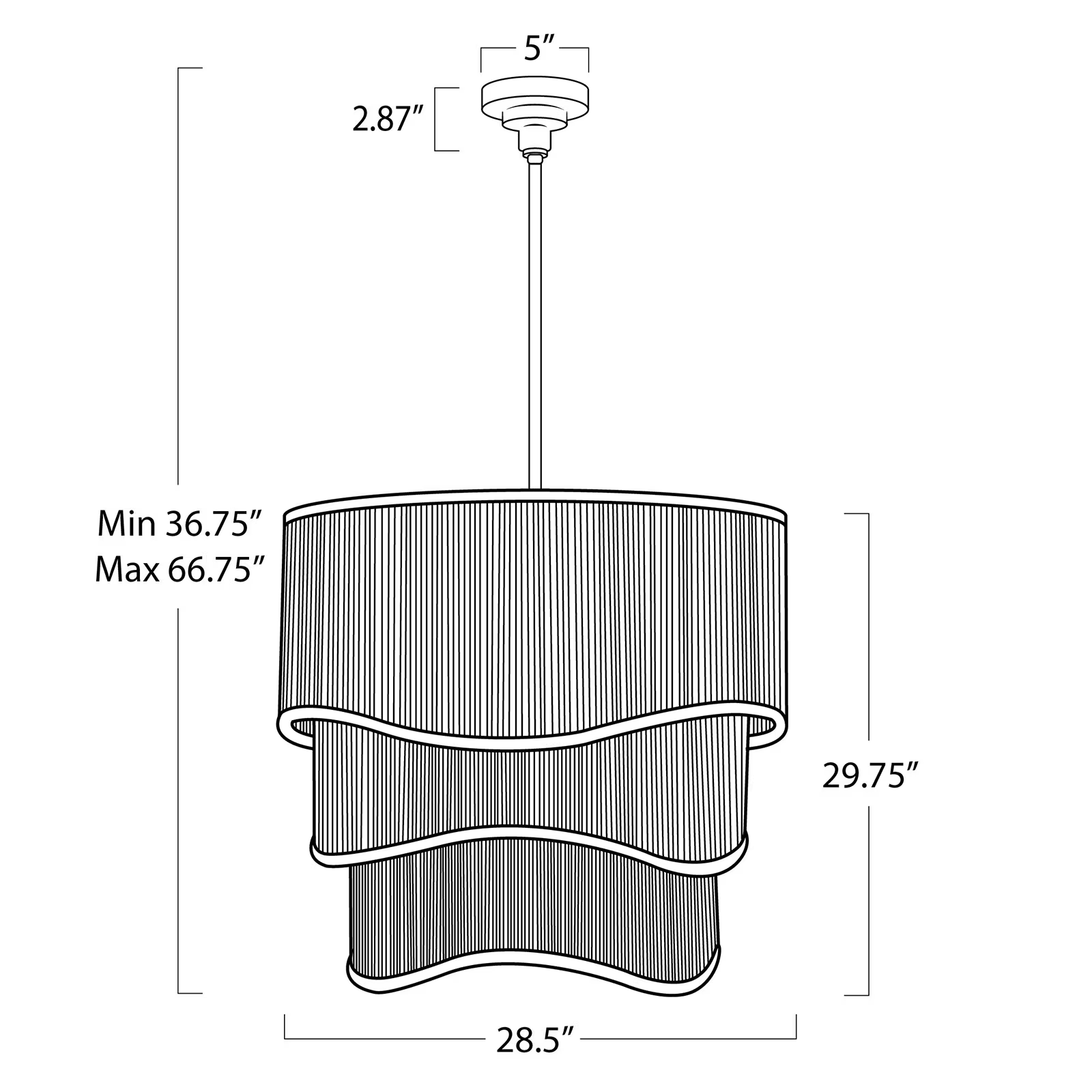 Valmont Natural Rattan Chandelier