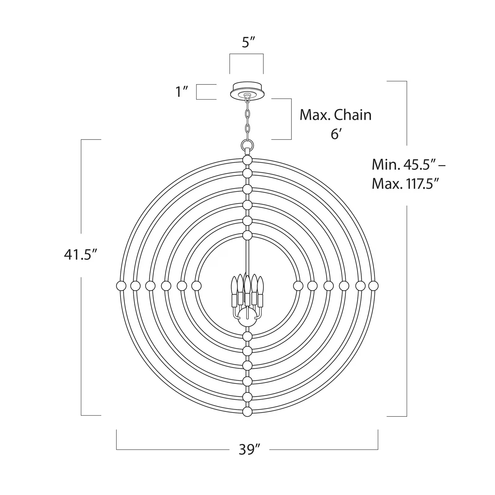 Solivra Chandelier Sphere