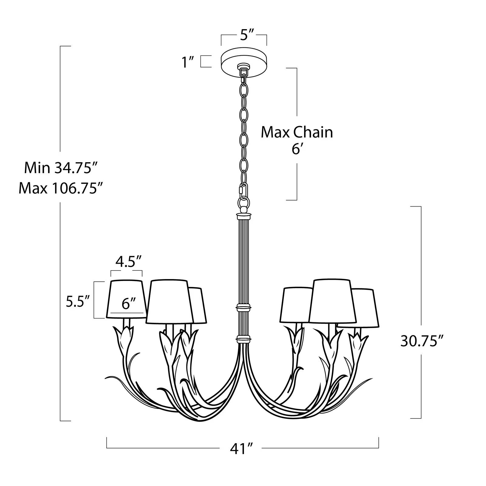 Fontara Reed Chandelier