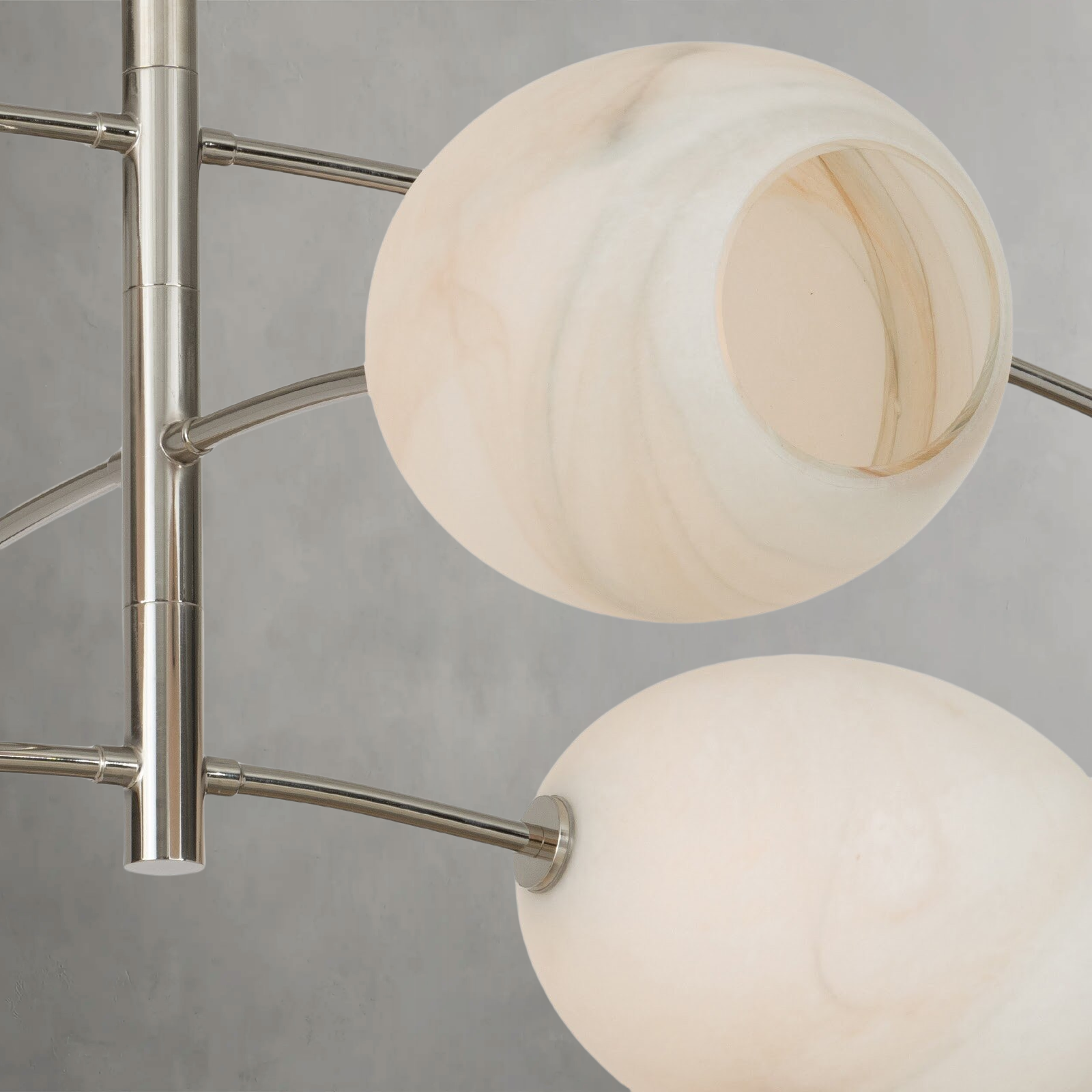 Daphne Nickel Gypsum glass Chandelier