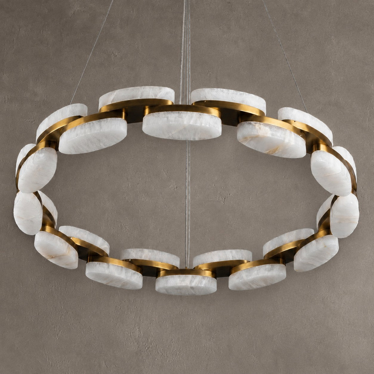 Amara Modern Ring Alabaster Chandelier