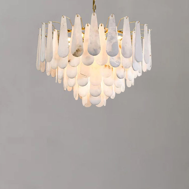 Alabaster Foyer Chandelier Lighting, Luxury Modern Lighting