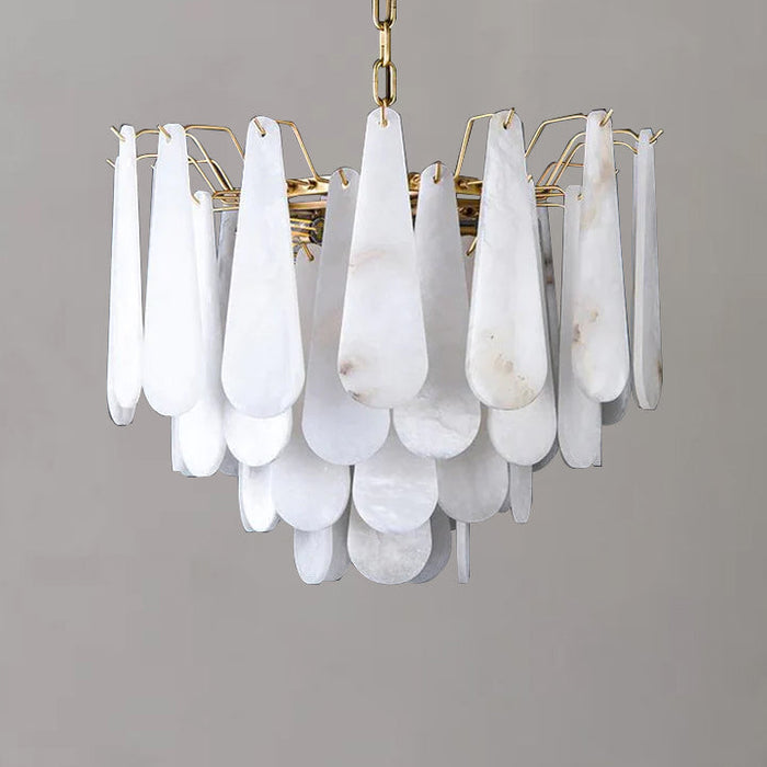 Alabaster Foyer Chandelier Lighting, Luxury | Valley Lamps