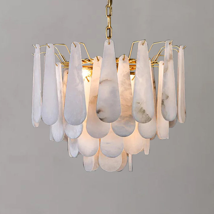 Alabaster Foyer Chandelier Lighting, Luxury Modern Lighting