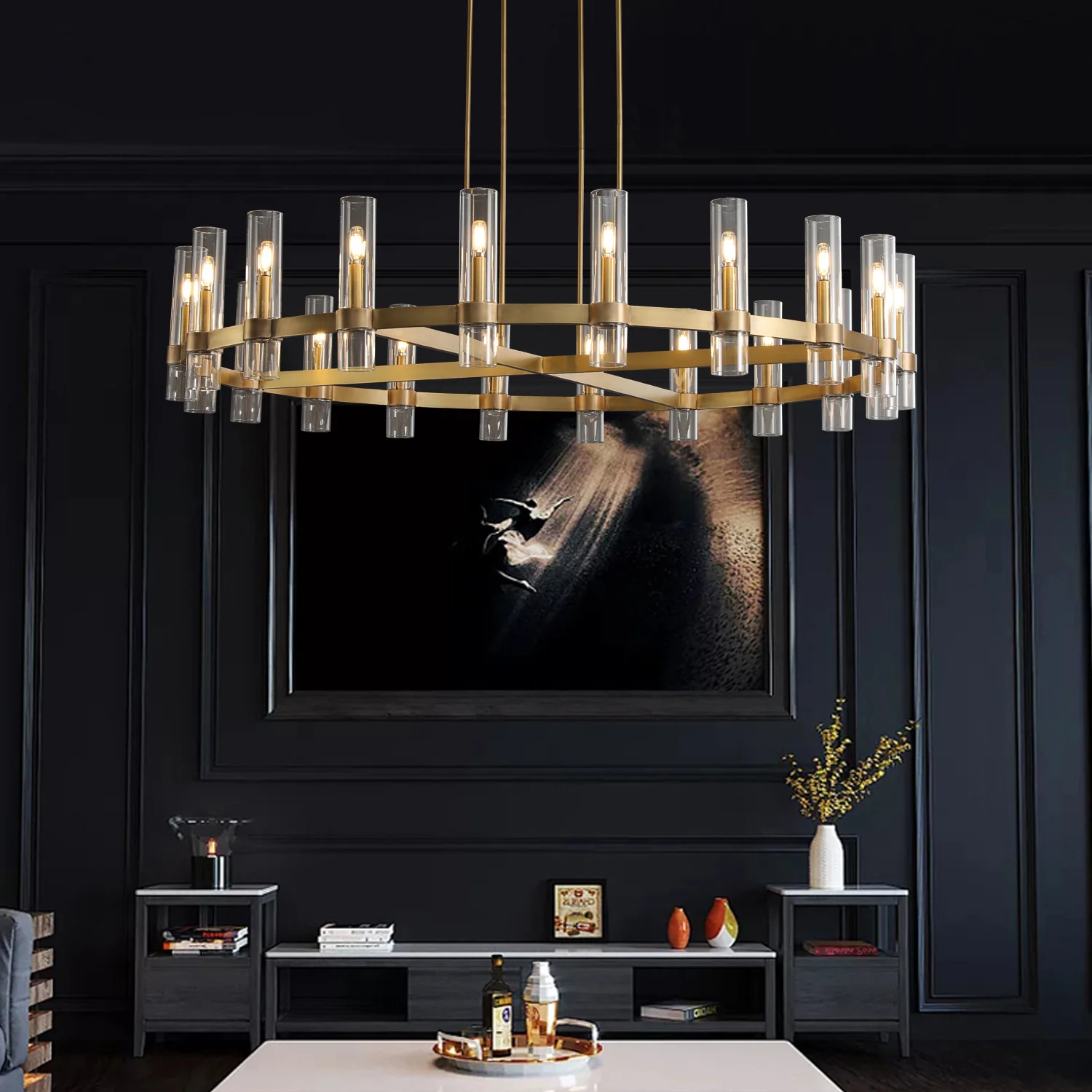 Ravon Glass Round Chandelier