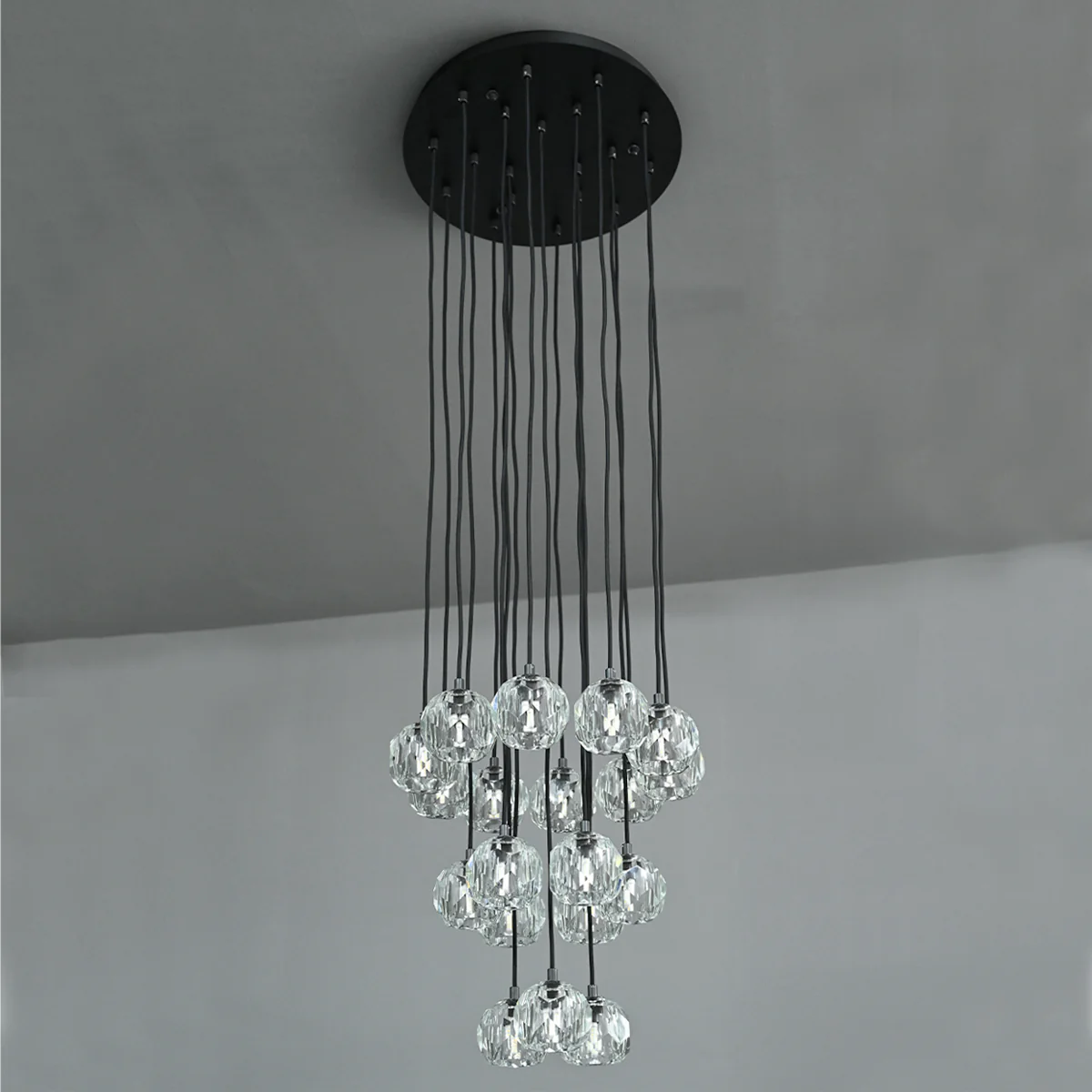 Bolura  Crystal Ball Cluster Chandelier