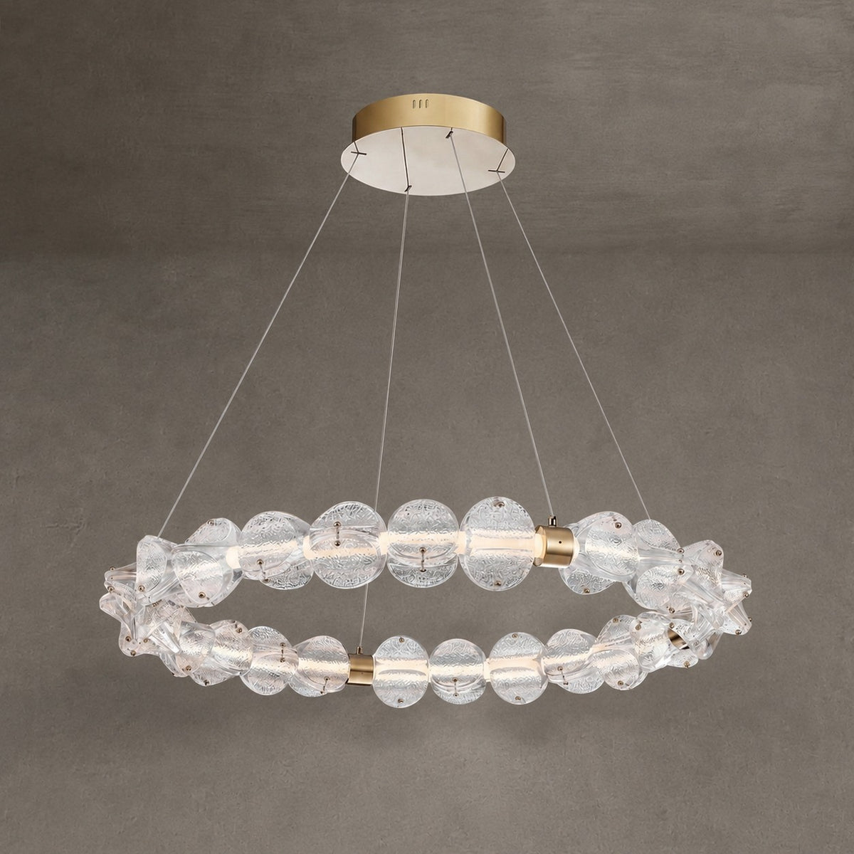 Vela Hand-Blown Glass Ring Chandelier