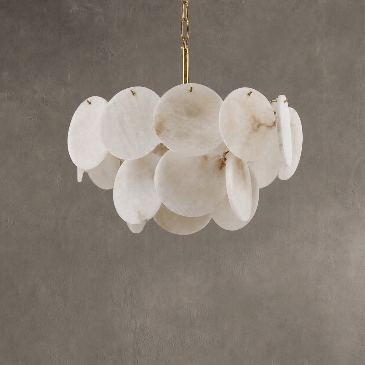 18" Round Alabaster Chandelier
