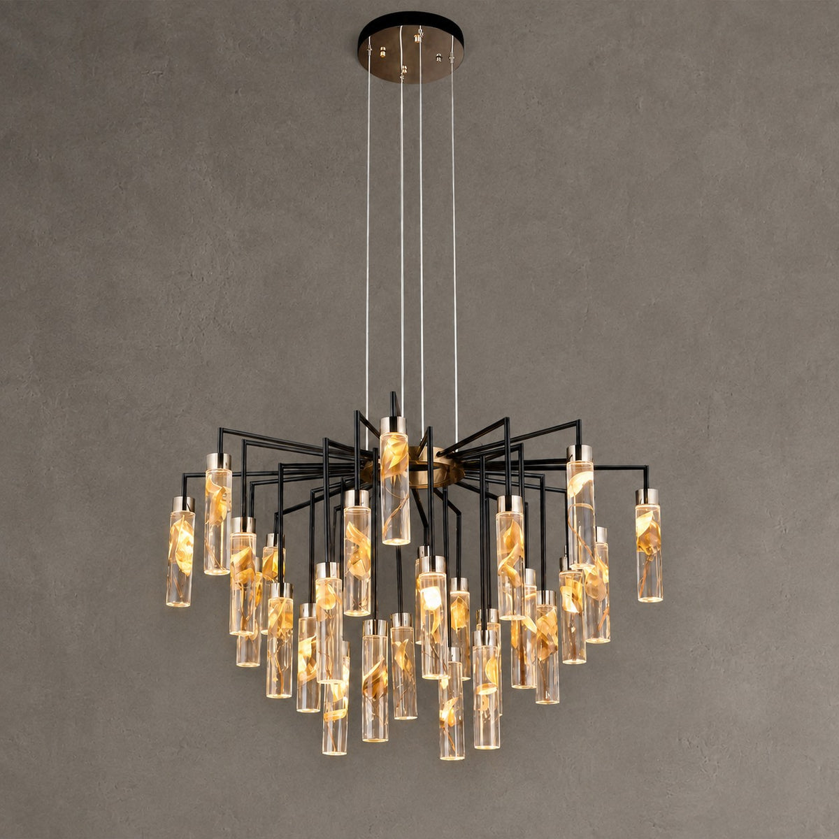 Phoenix Tree Modern Sculptural Ring Chandelier