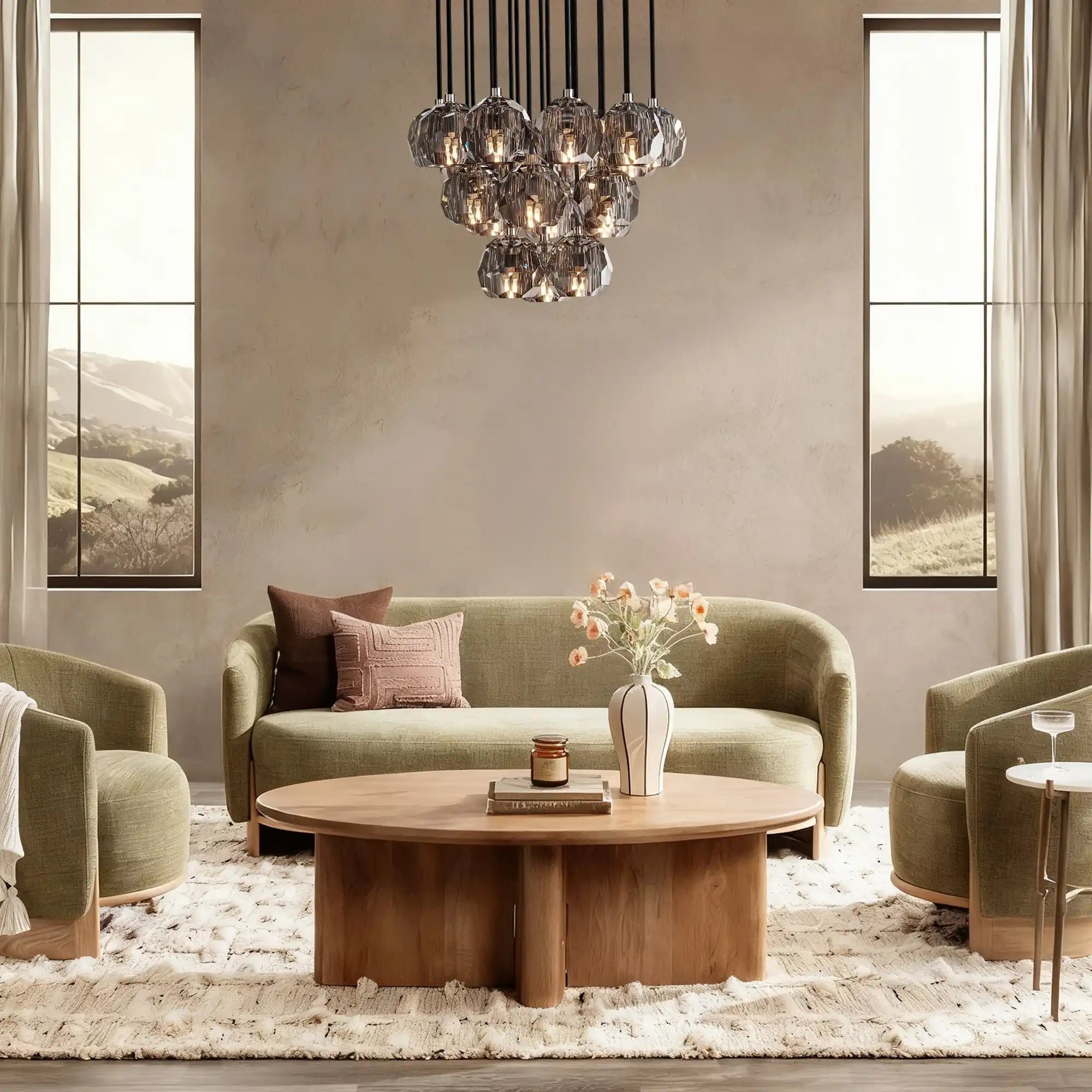 Bolura Crystal Ball Cluster Chandelier