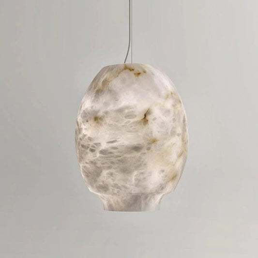 Modern Luxury Alabaster Lantern Pendant Light, Bar Pendant Light