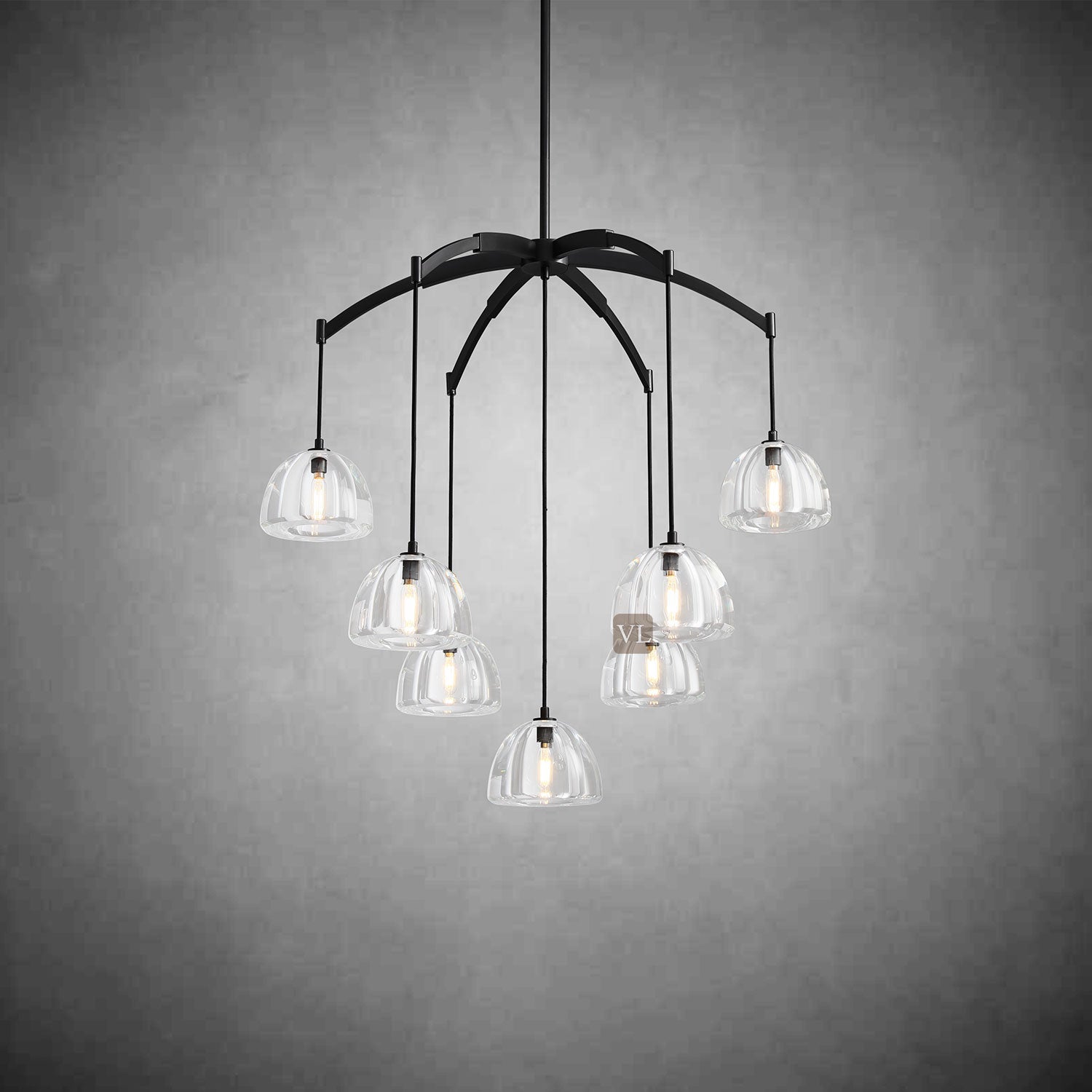 Hemis Modern Glass Round Chandelier