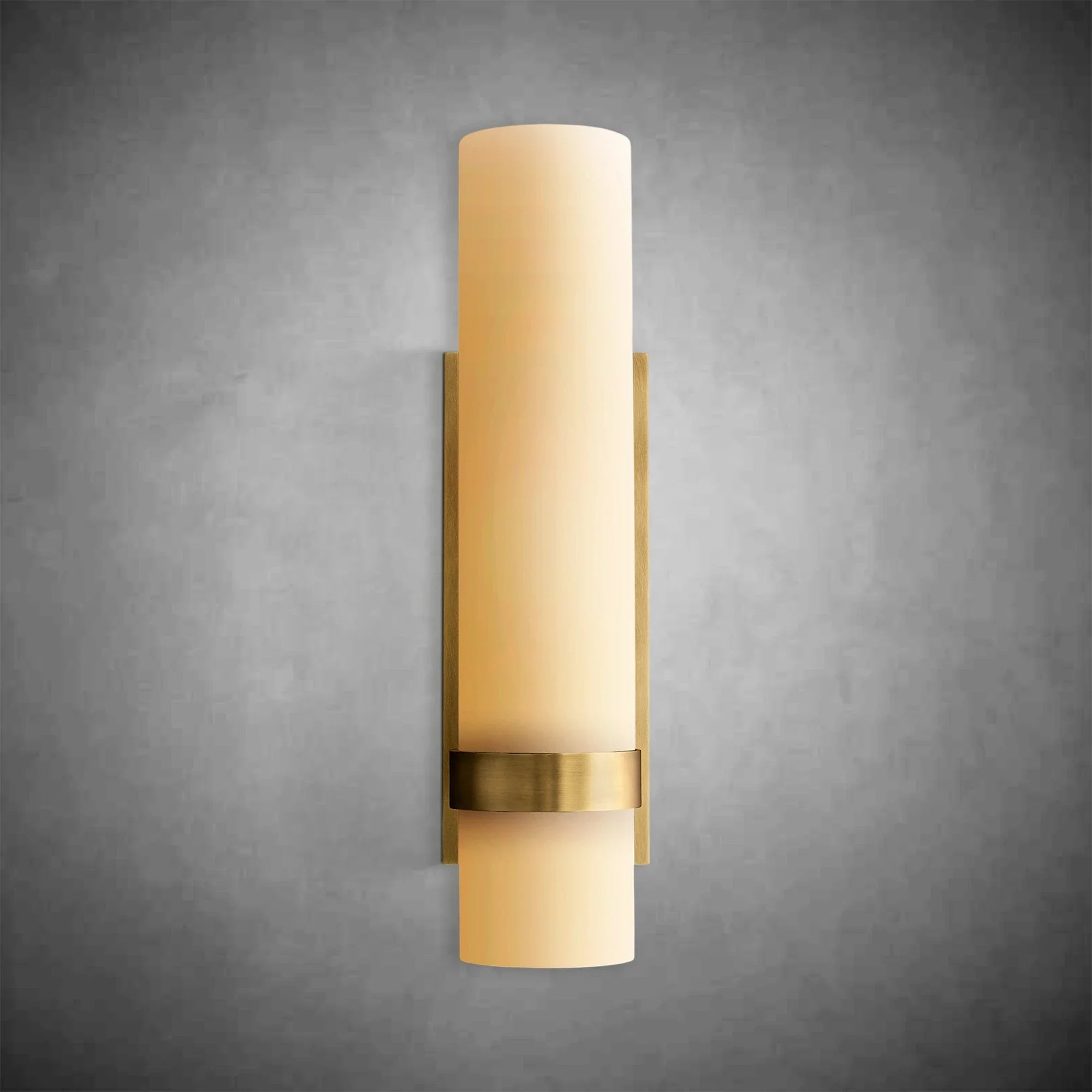 Ravel Milk Glass Wall Sconce with Brass, Black, Nickel Finishes