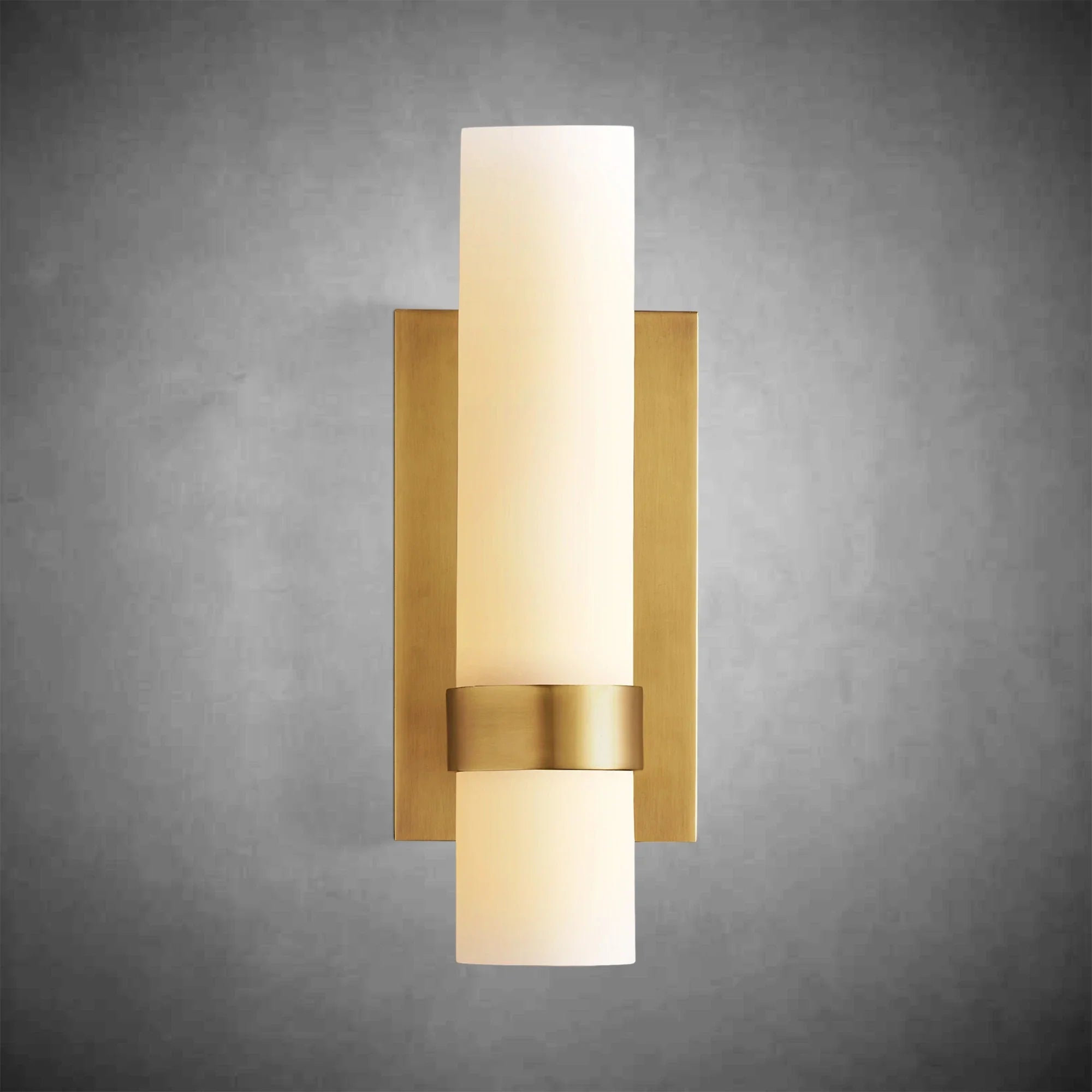 Ravel Milk Glass Wall Sconce with Brass, Black, Nickel Finishes