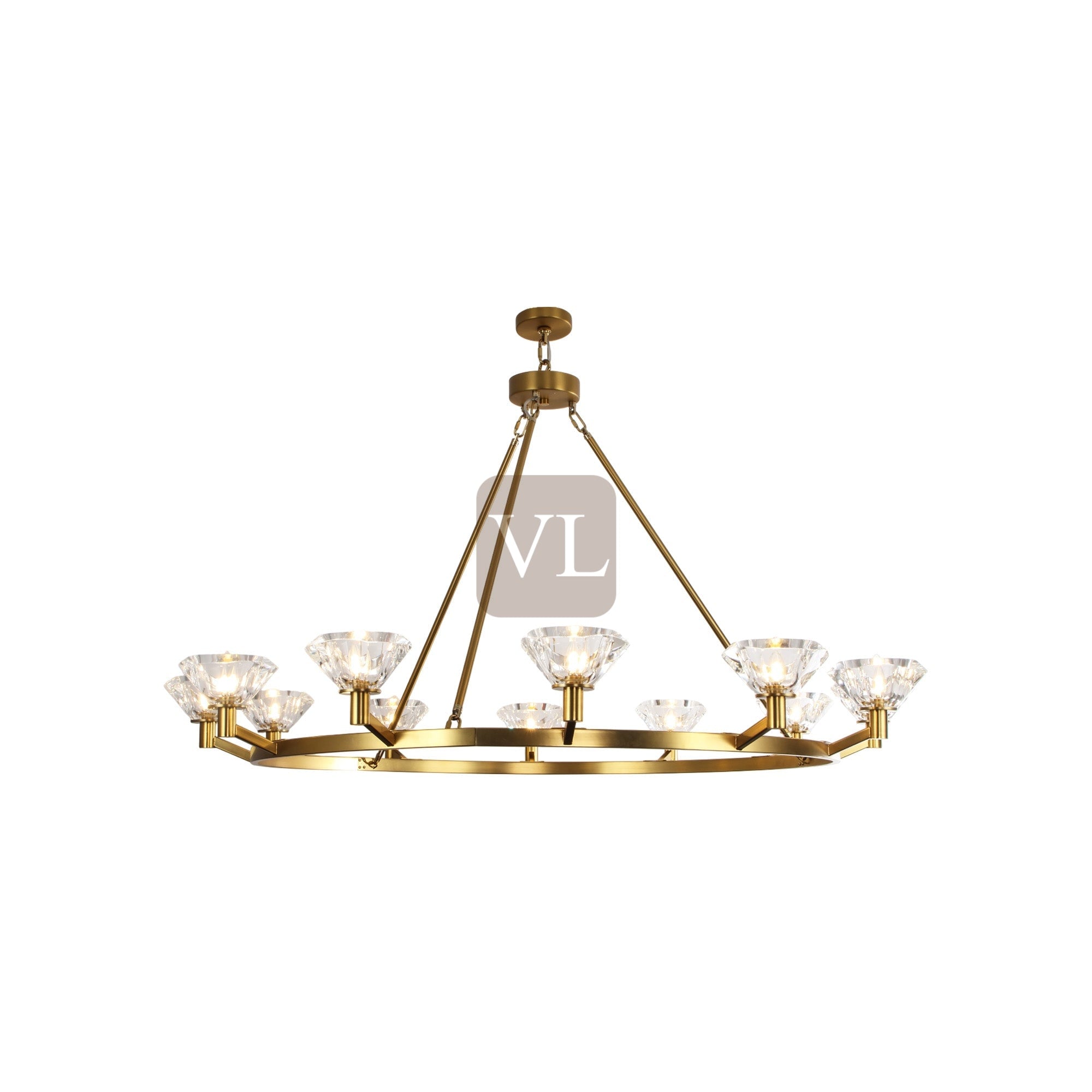 K9 Crystal Cup Chandelier