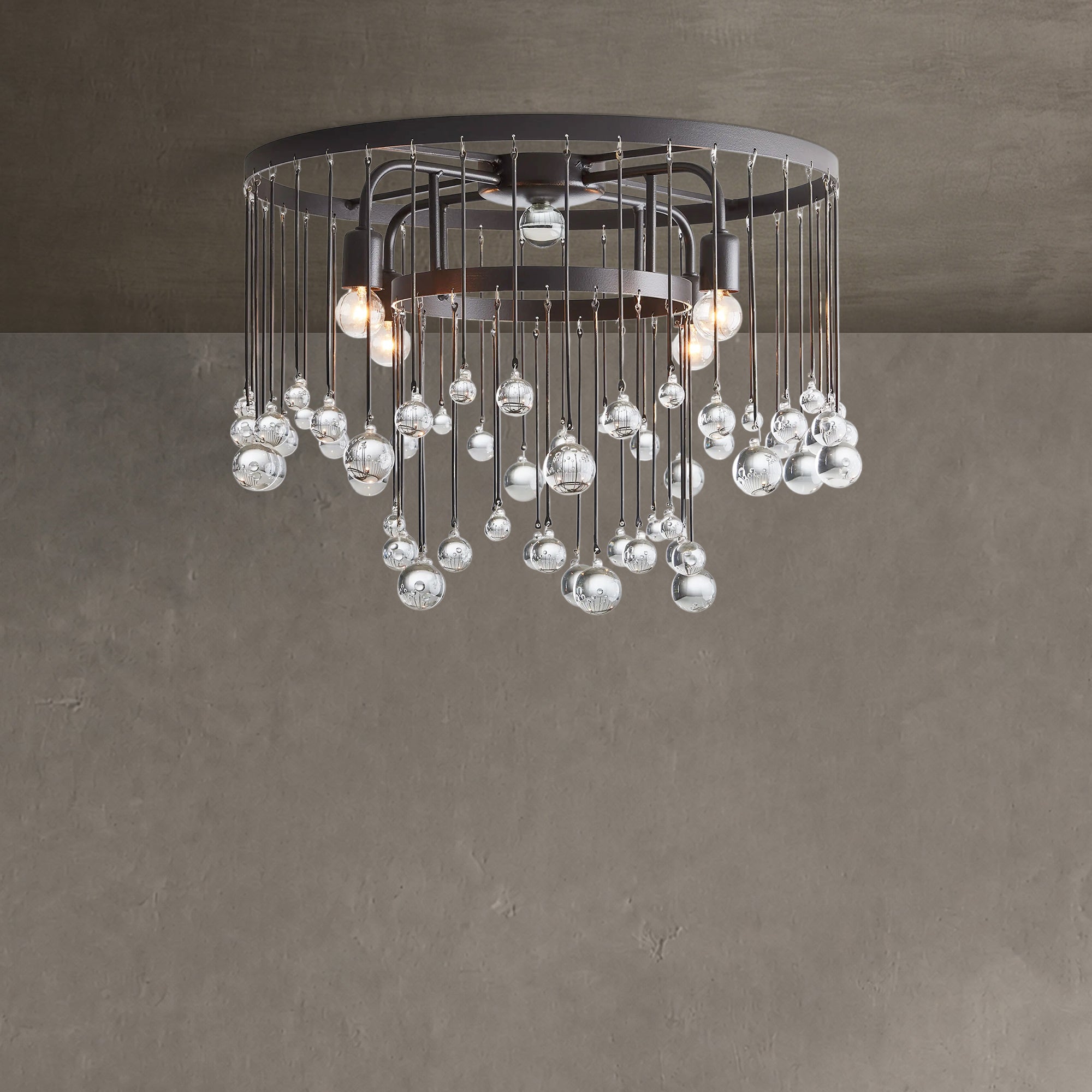Aubrey Crystal Ball Flush mount