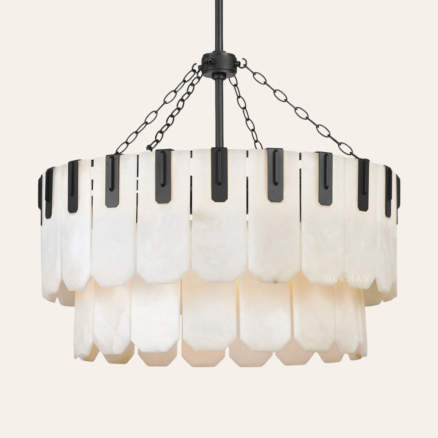 Nadia Alabaster Chandelier 30" 41"