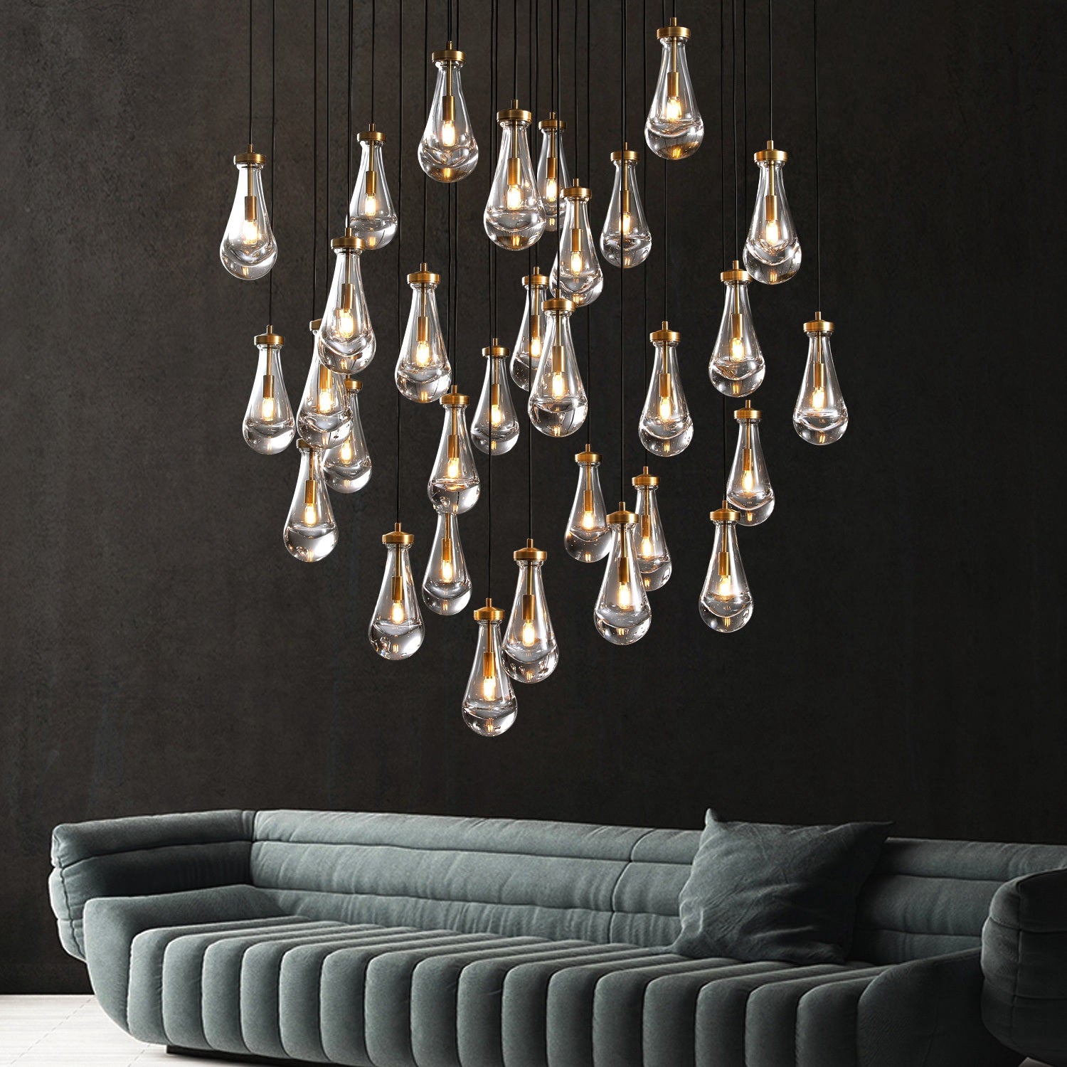 Raindrop Round Chandelier