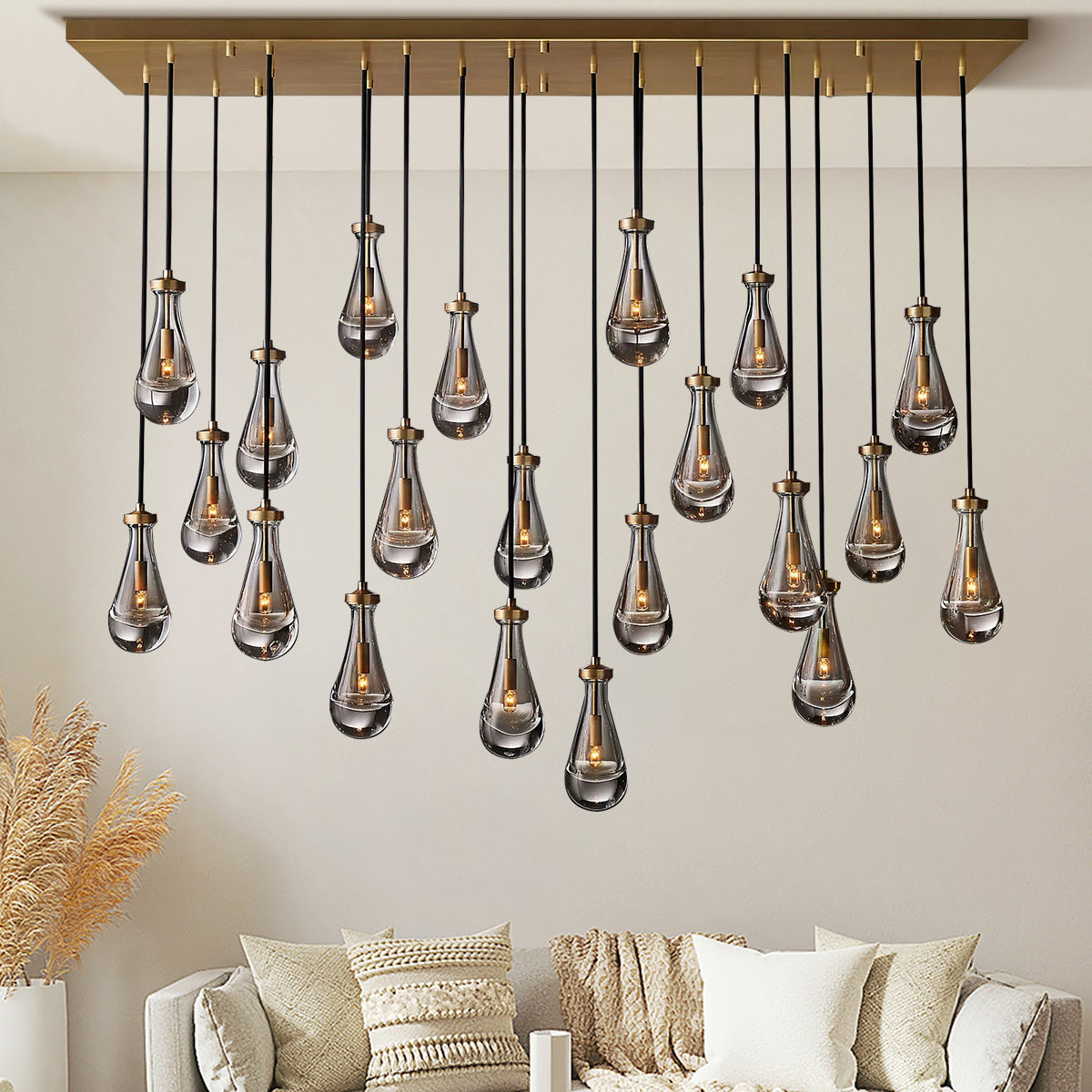 Raindrop Linear Chandelier 72″,21 Lights