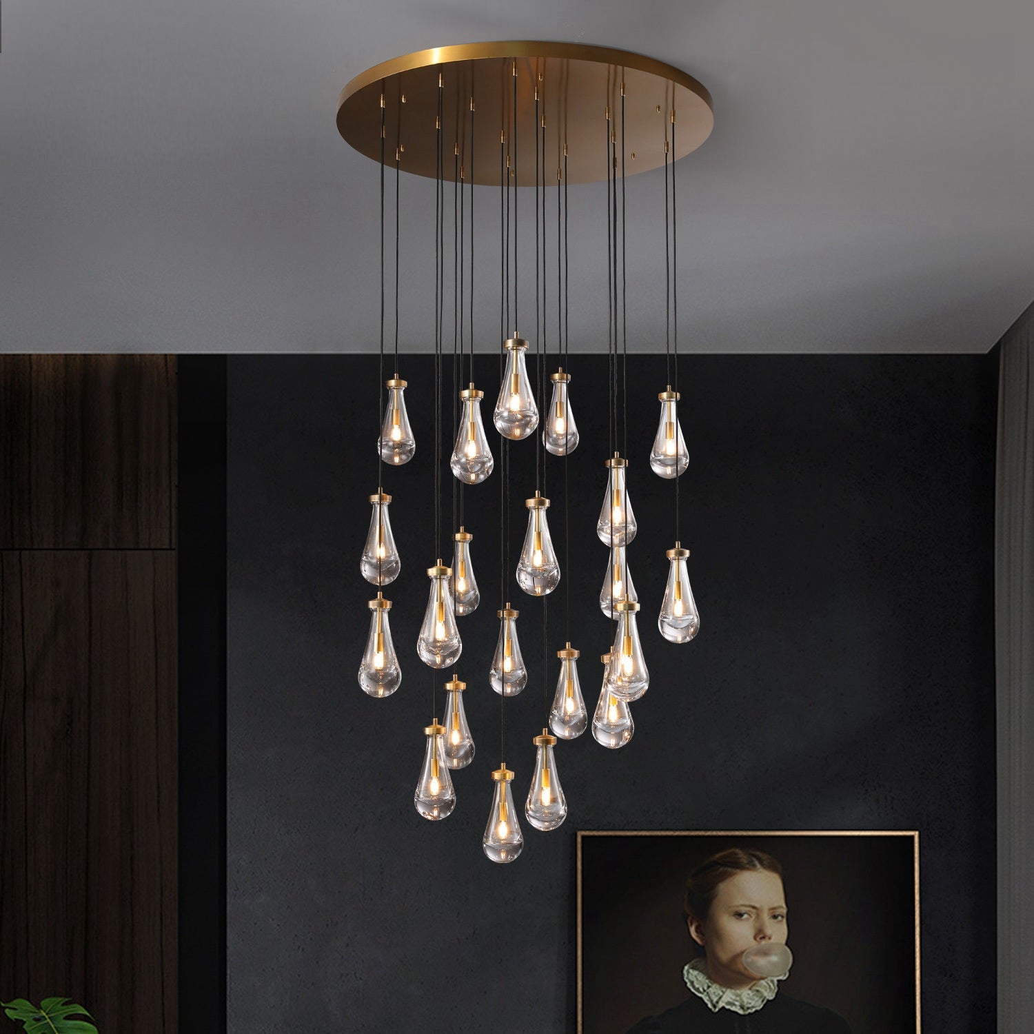 Raindrop Round Chandelier