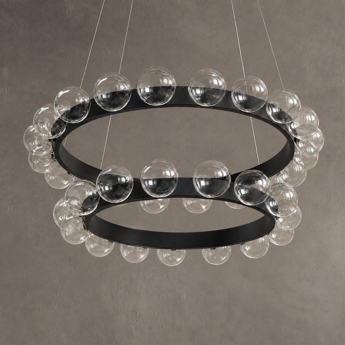 Ellison Bubbles Nested Glass Chandelier 31"