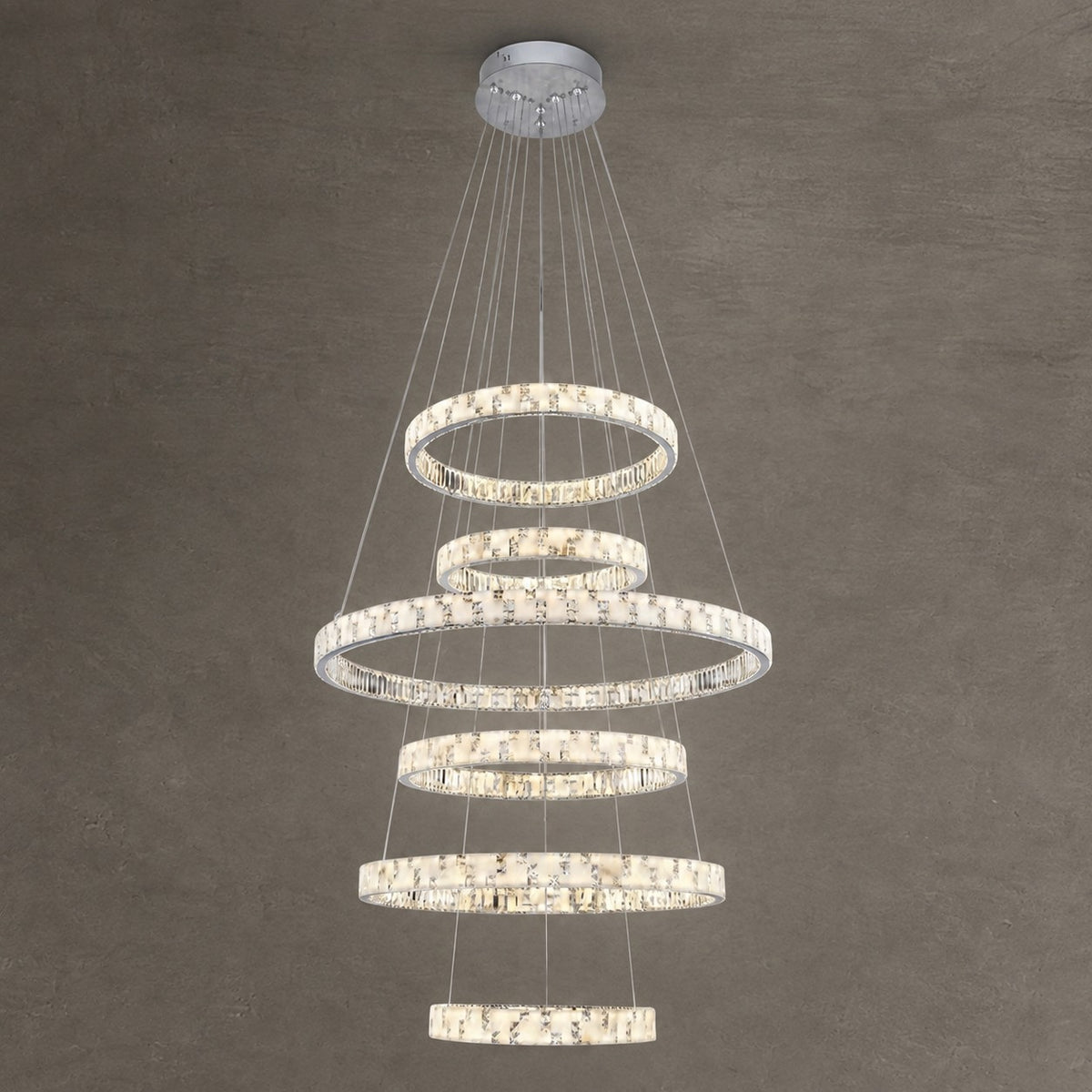 Ellery Crystal Pendant Light 48"