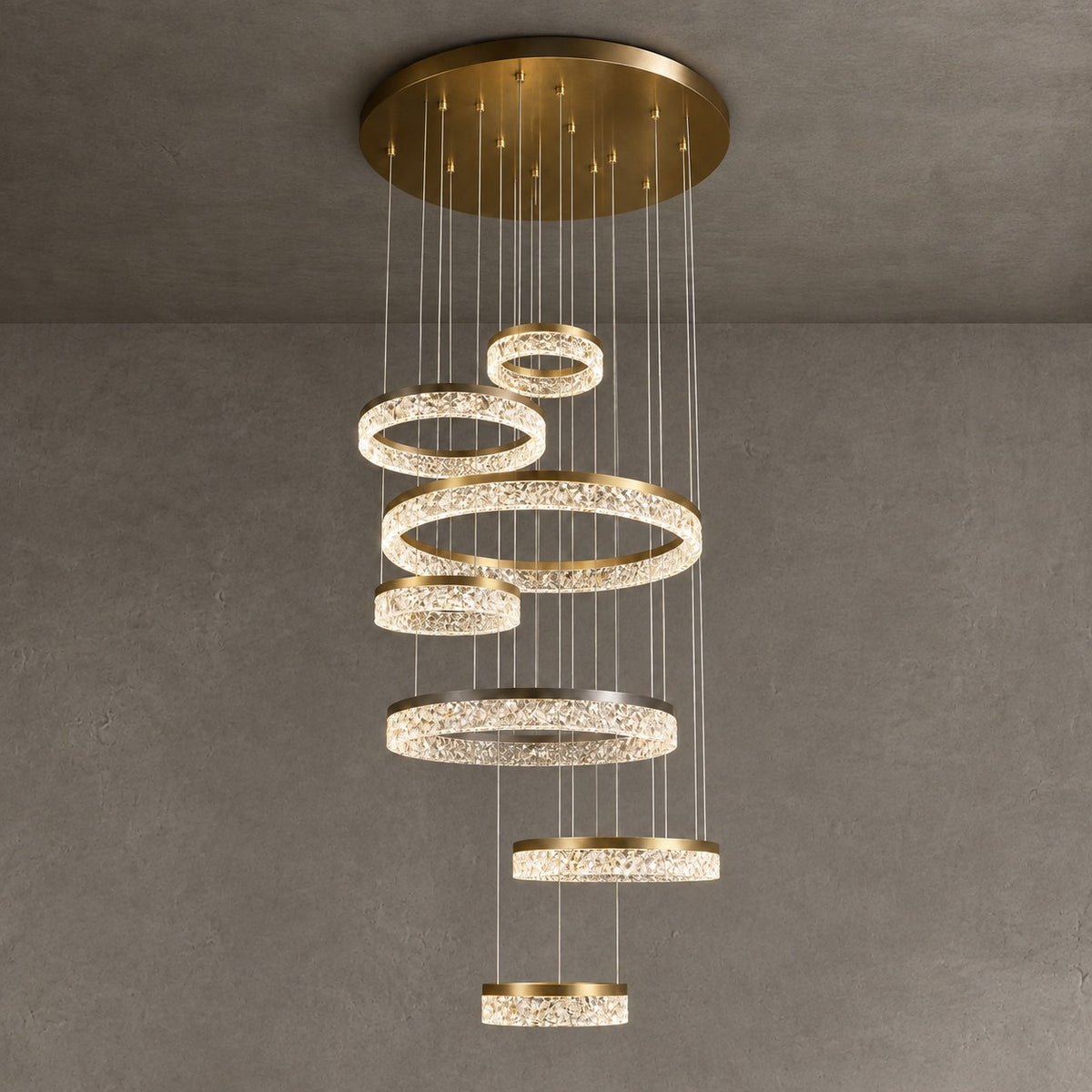 Guilin Landscape Modern Sculptural Ring Chandelier