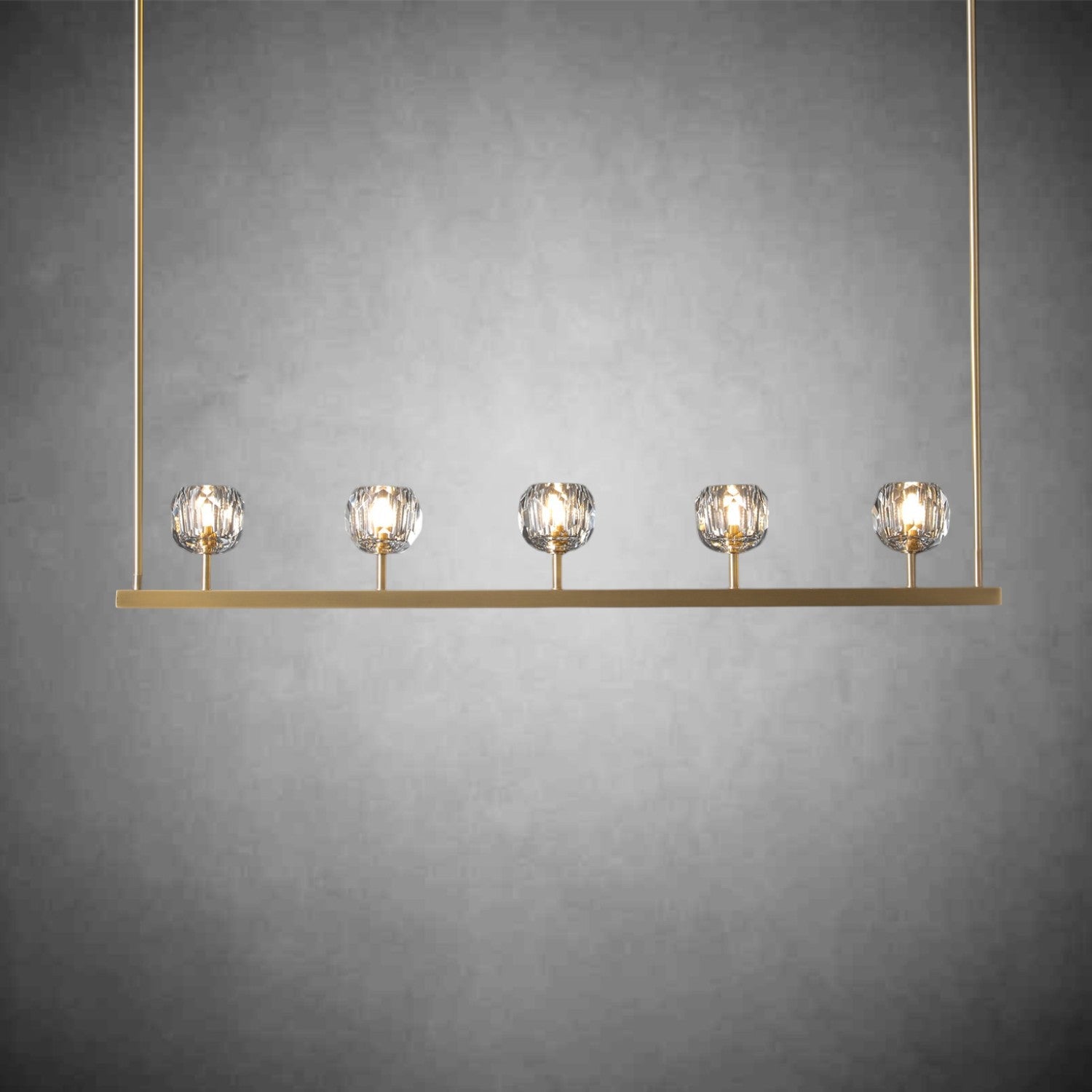 Bolura  Crystal Ball Linear Chandelier